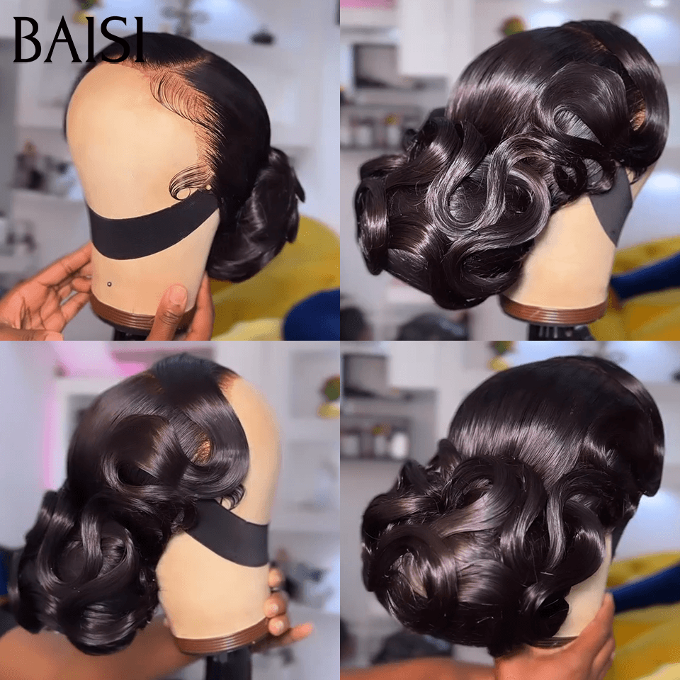BAISI Coiffure de luxe Linda ou Emma Perruques Mariage Prête à porter chignon et personalisation comme sur la vidéo 100% identique avec lace frontale pour mariage ou événement spécial  BS120