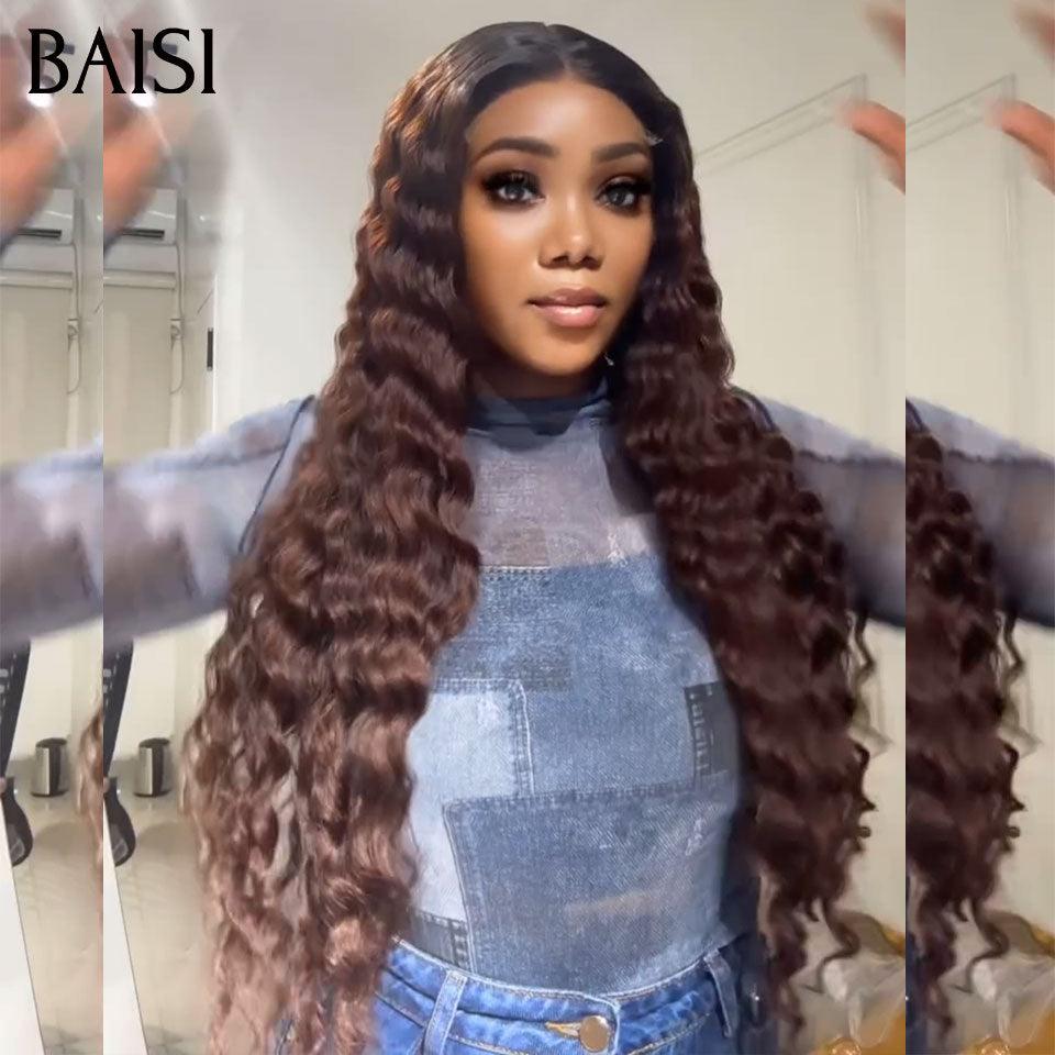 BAISI Lot de 2 perruques en 100% vrais cheveux humains 299€ 13X4 lace deep wave 18 pouces et 4x4 lace body wave 18 pouces code: VIP100
