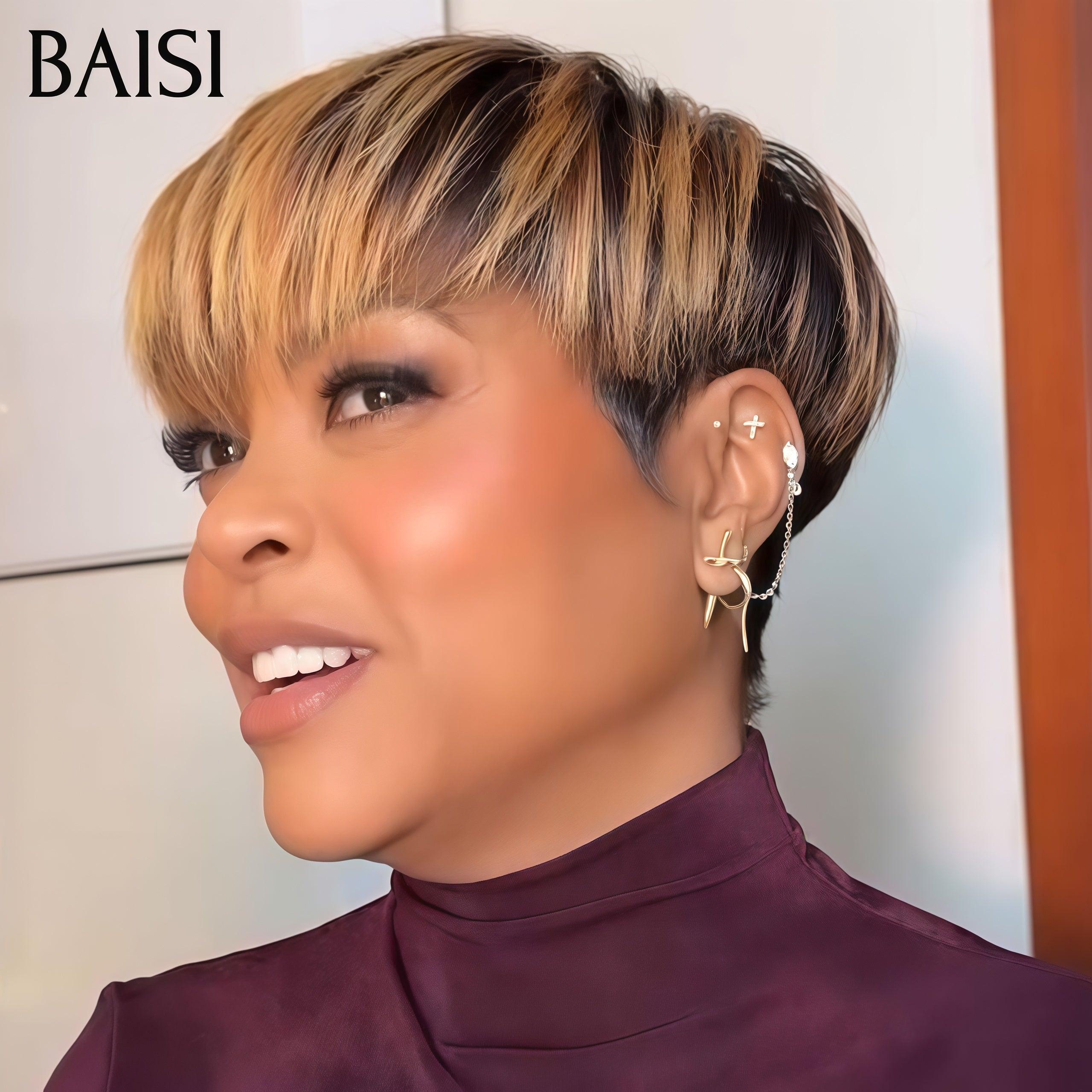 BAISI 2 Perücken OHNE Kleber Körperwelle und lockige Welle zum Weiterverkauf 275 € 18 Zoll aus 100 % echtem Menschenhaar VIP100