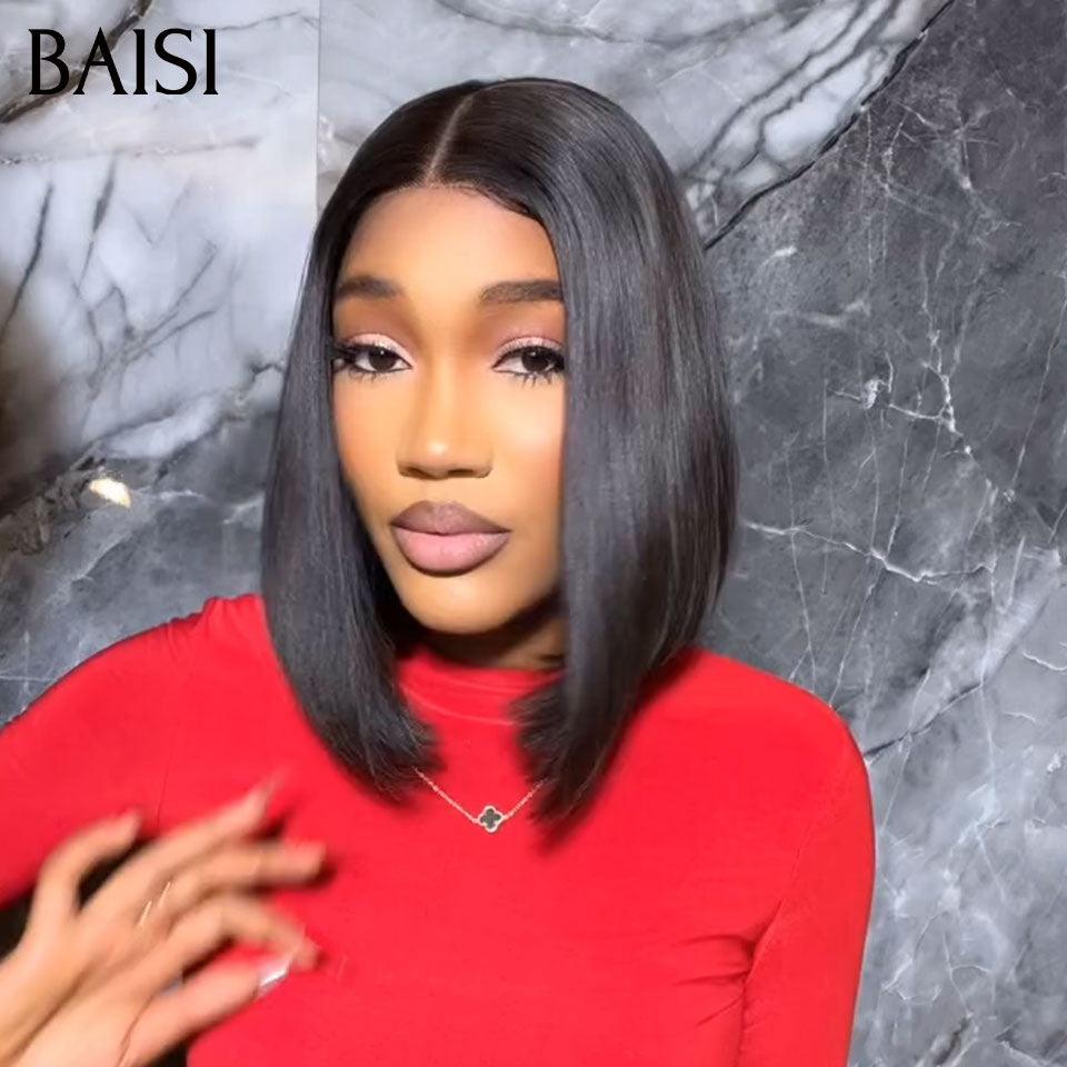 BAISI  13X4 Perruques 12 Pouces 109€de Luxe Lisse bob SDD BONE STRAIGHT 300% densite A1 Fabriquées par les cheveux double drawn