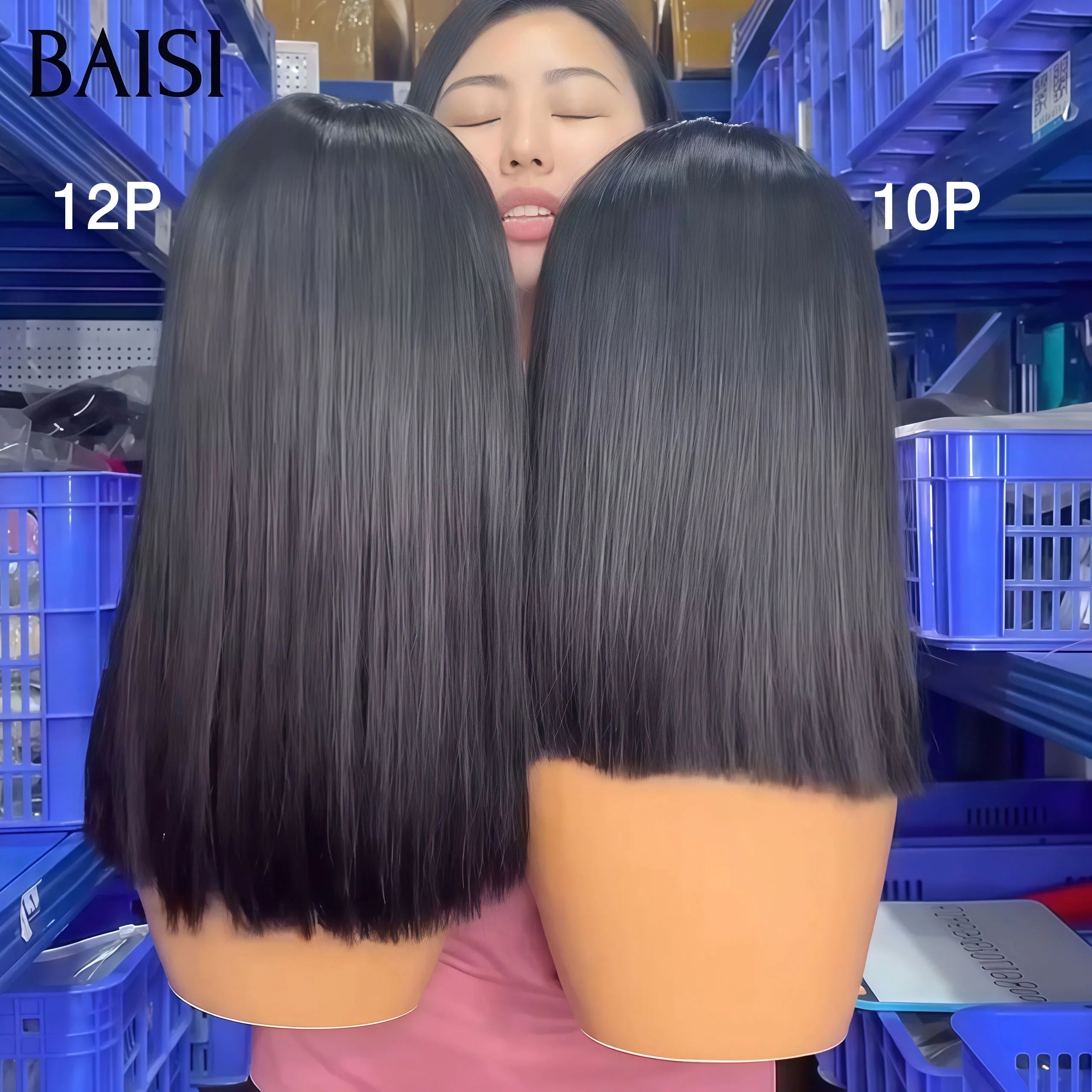 BAISI Conjunto de 2 perucas PROMOÇÃO em cabelo 100% humano real 164 € E 120 € (sem necessidade de código)