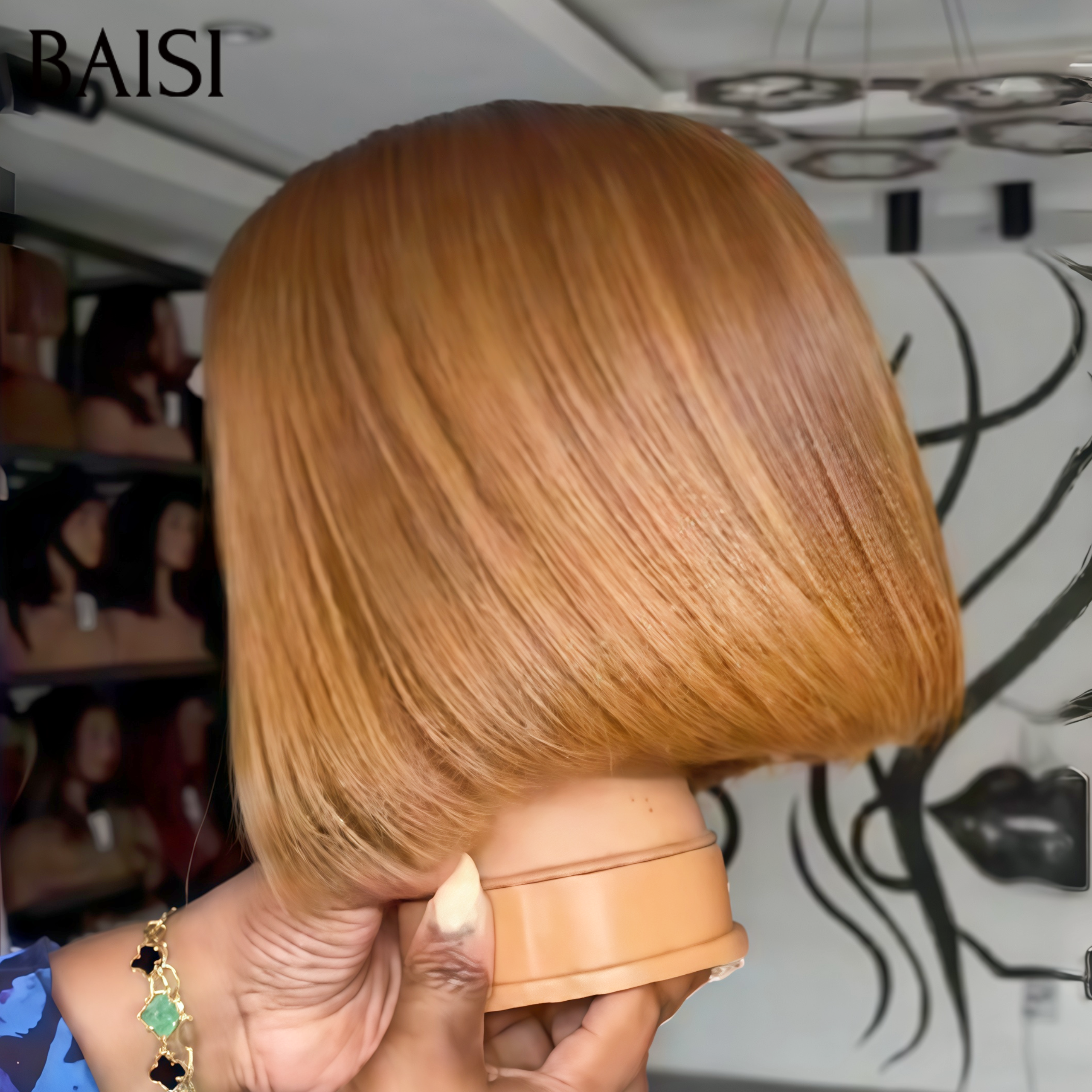 2x6 Lace Perruque Lisse BOB en 3 couleurs Bordeaux et Miel et Marron en 100% vietnam hair