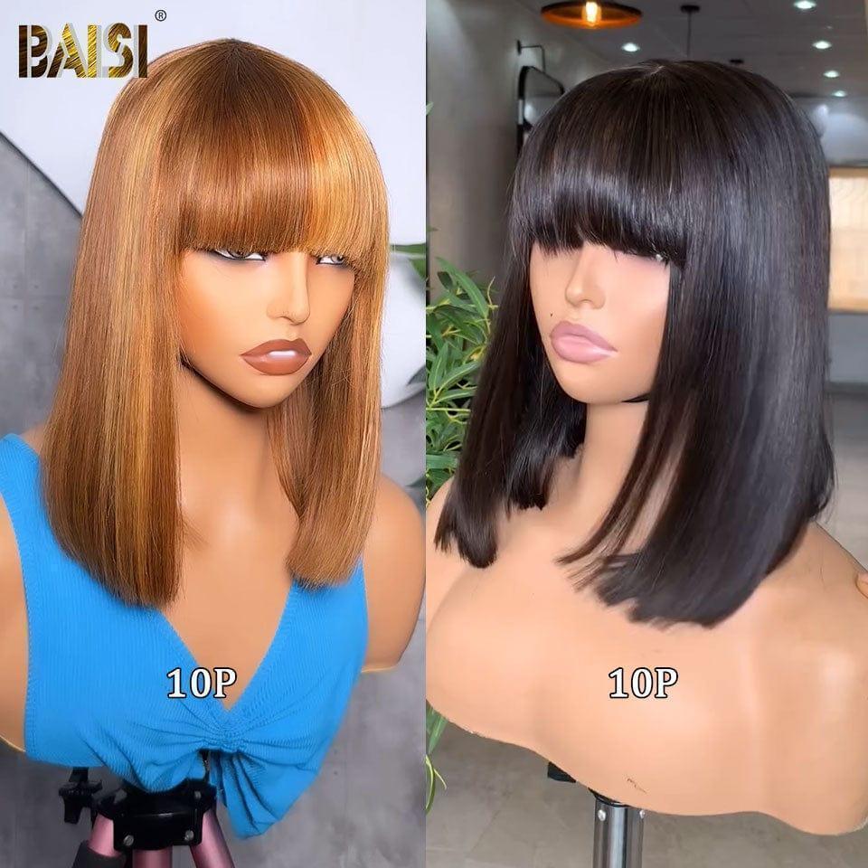 BAISI HAIR FR Achetez 1 +1 Gratuite= 99€ 13X4 lace frontal Lisse 12 Pouces et pixie Lisse ou 2 Coupes Chinoise Noir Plus Mixte 130€ En 100% Cheveux Humains