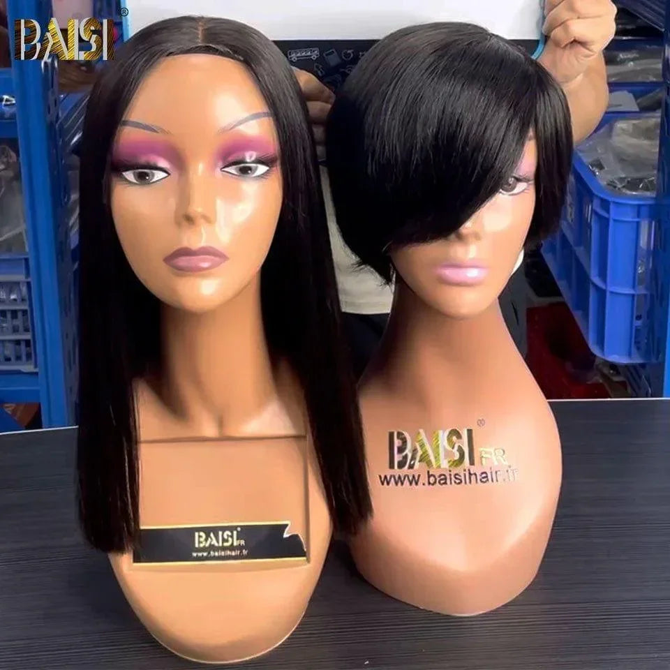BAISI 2 Perruques bob 122€ 2X6 lace bob Perruque de luxe Viêtnam Hair 12 pouces + pixie 9188 en 100% vrais cheveux humains