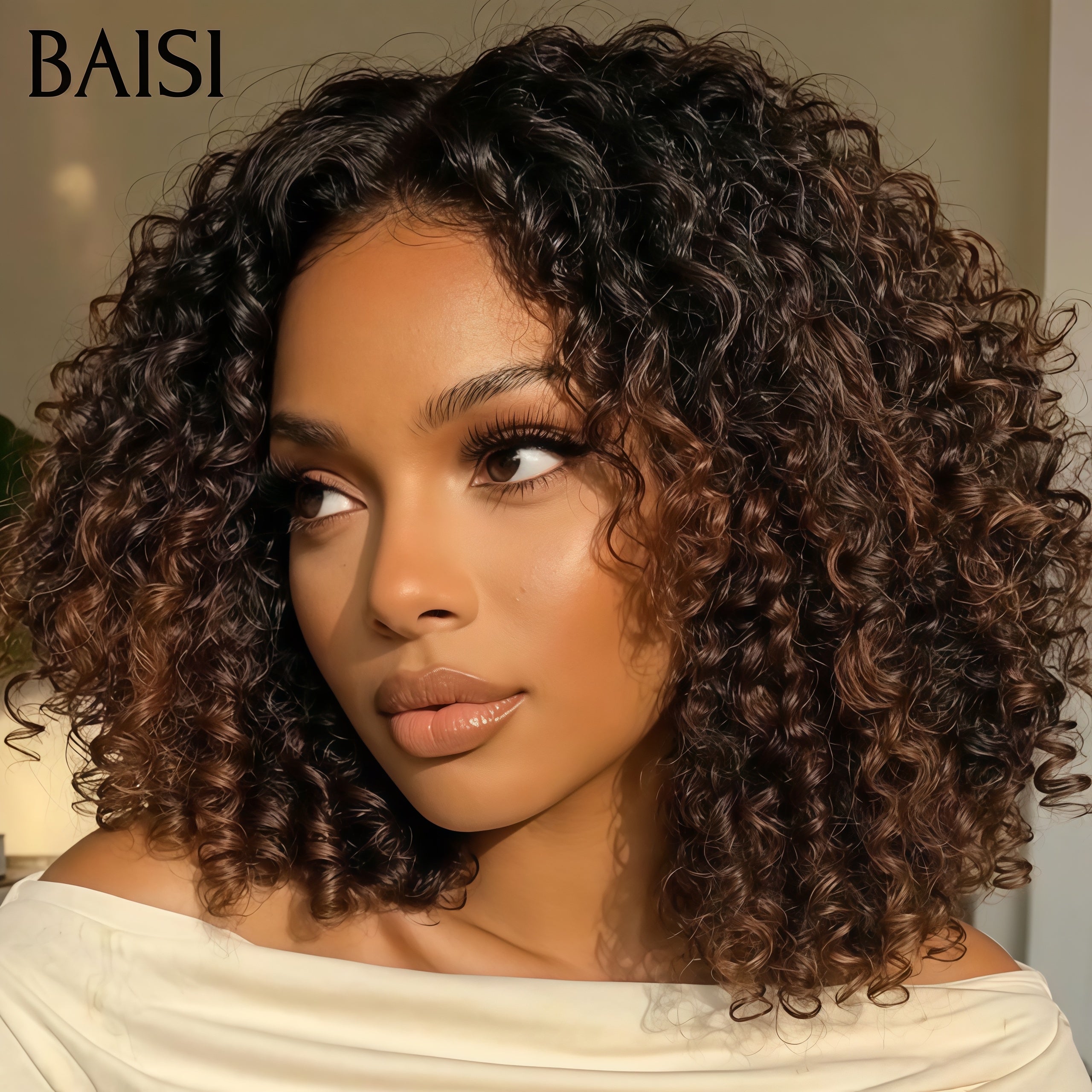 BAISI HAIR FR  2 Bonne Qualité 239€ perruques top recommandées ou 2 Perruques 109€ moitié prix 2x4 lace Lisse avec Frange 8 Pouces et 4x4 Lisse 10 Pouces en 100% Cheveux Humains mp50
