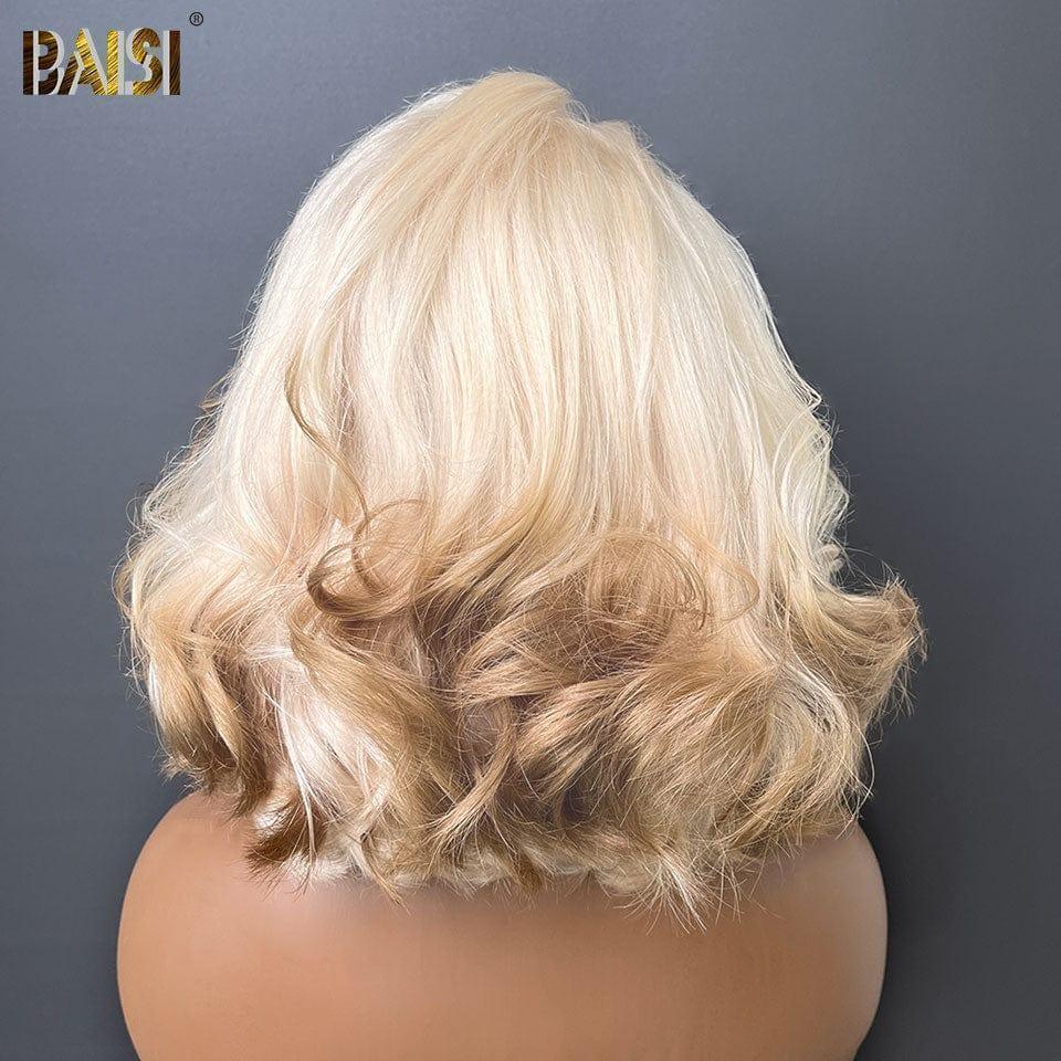 BAISI Perruque 16 pouce 139€ couleurs blanche au queue grise somble grosse boucles sans colle