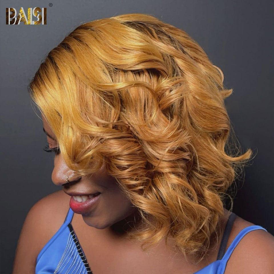 Parrucca Bob BAISI 5X5 Taglio personalizzato a colori 1BT27# 10 pollici Capelli Vietnam Densità del 300% Oltre 20 anni di utilizzo FR38
