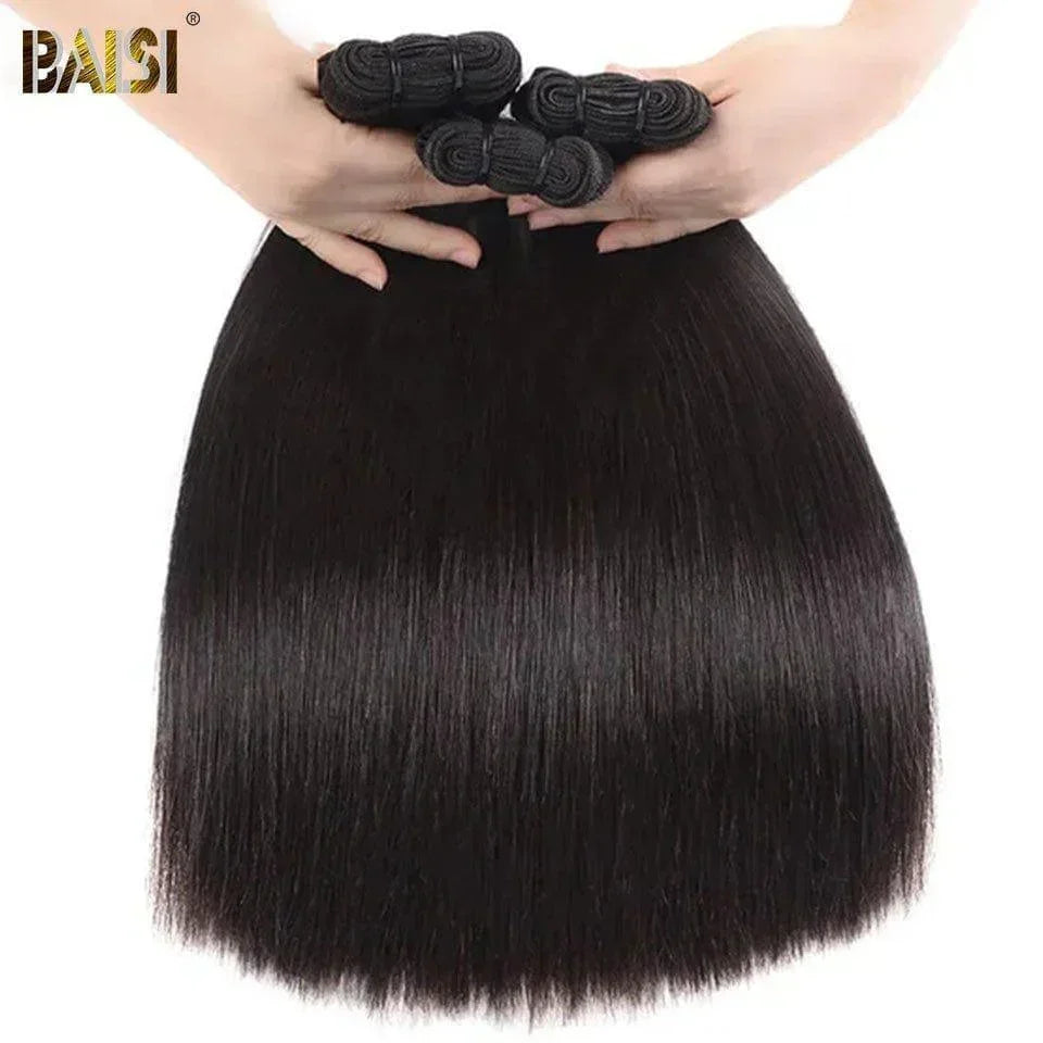 BAISI 15A Grade 3 Boules de Tissages Cheveux Vierges Lisse Straight de Luxe Haute Qualité en 100% Cheveux Humains Vietnam Hair 300 Grammes