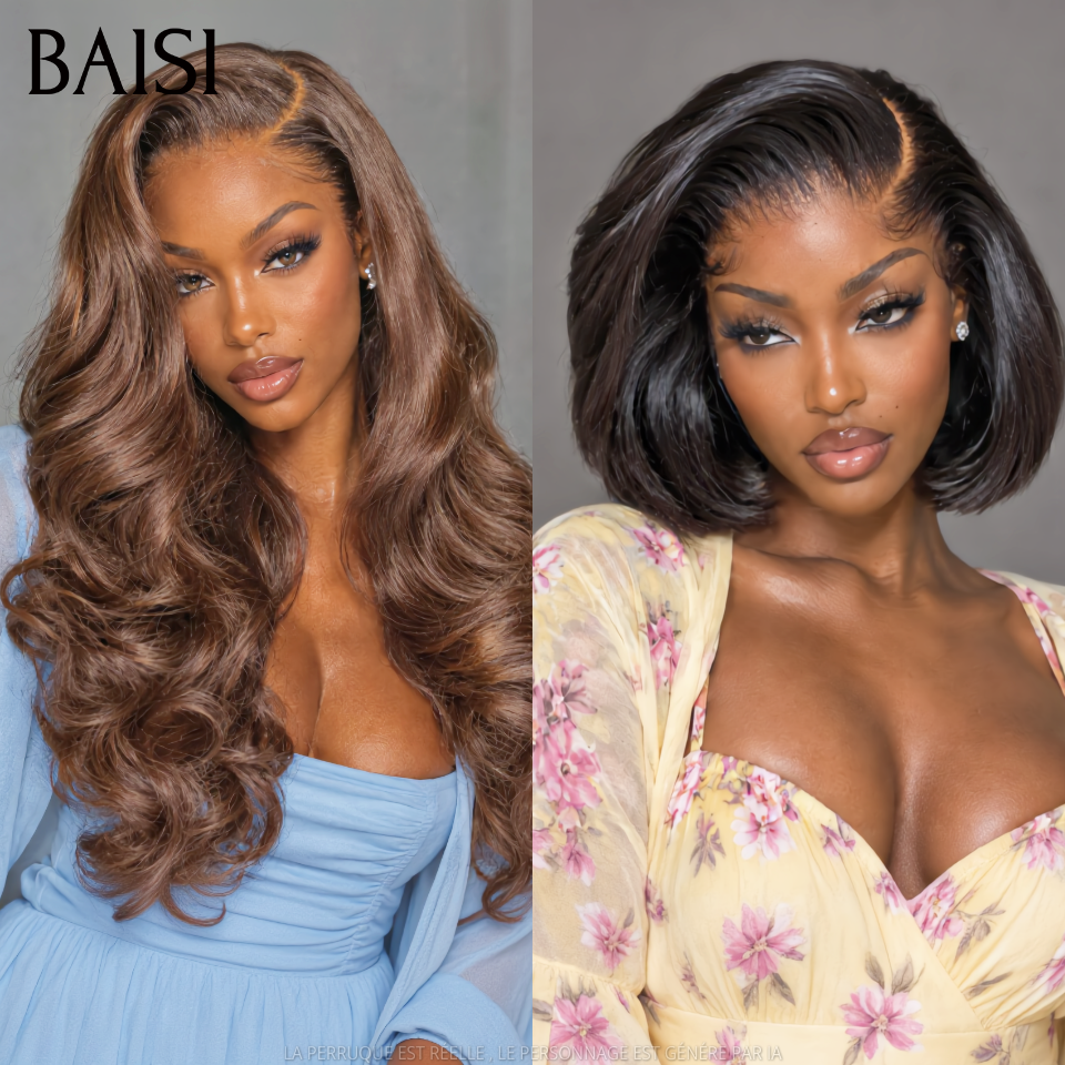 BAISI 2 Bonne Qualité 139€ pixie curl ou curly wave 12 pouce ou Bouclée Egg Wave 65€ Moitié Prix en couleur Marron Mixte Miel En 100% Cheveux Humains