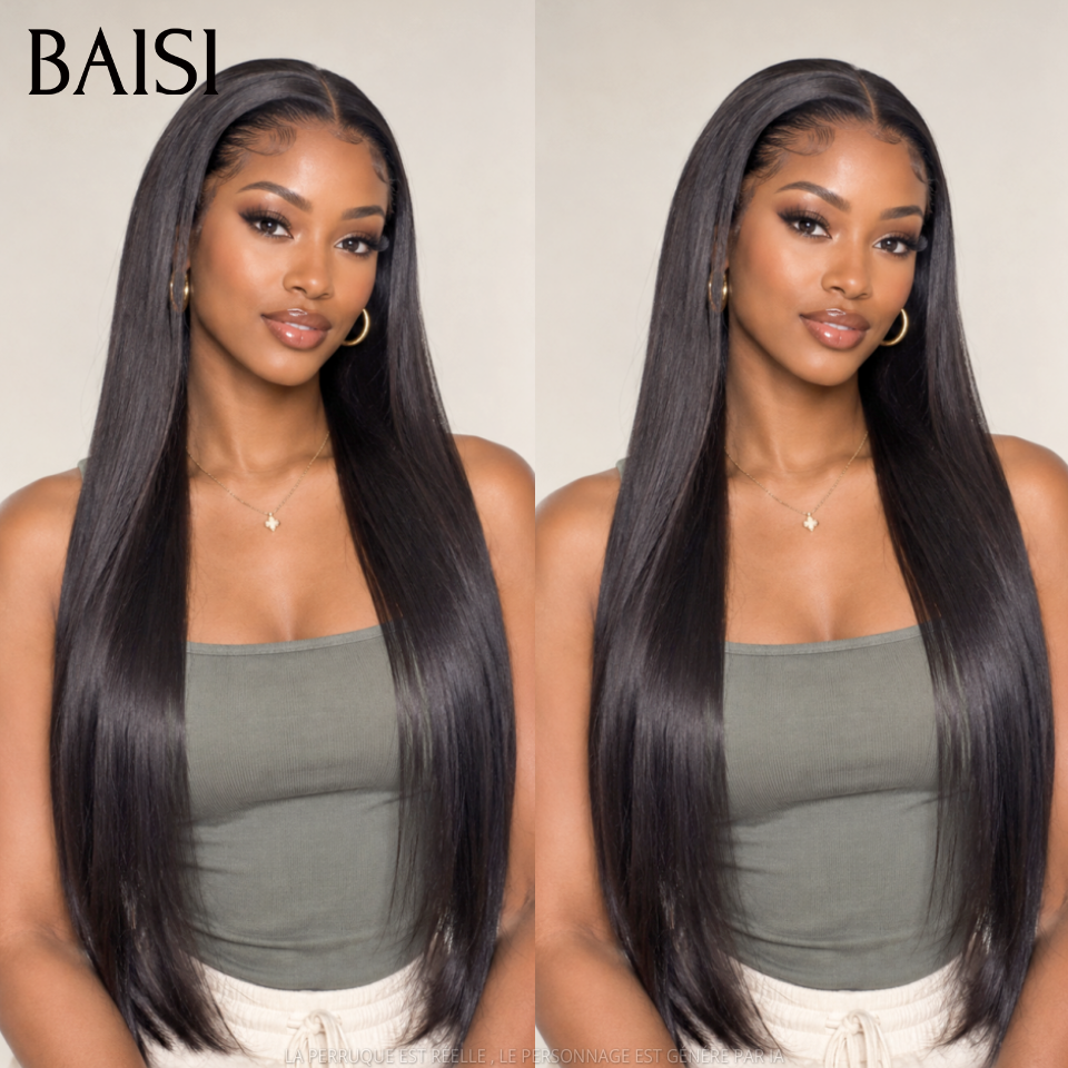 BAISI LOT DE LA BLACK FRIDAY Promo 2 Perruques 200€ en Prix en Gros lace frontal Lisse et curly wave 100% vrais cheveux humains