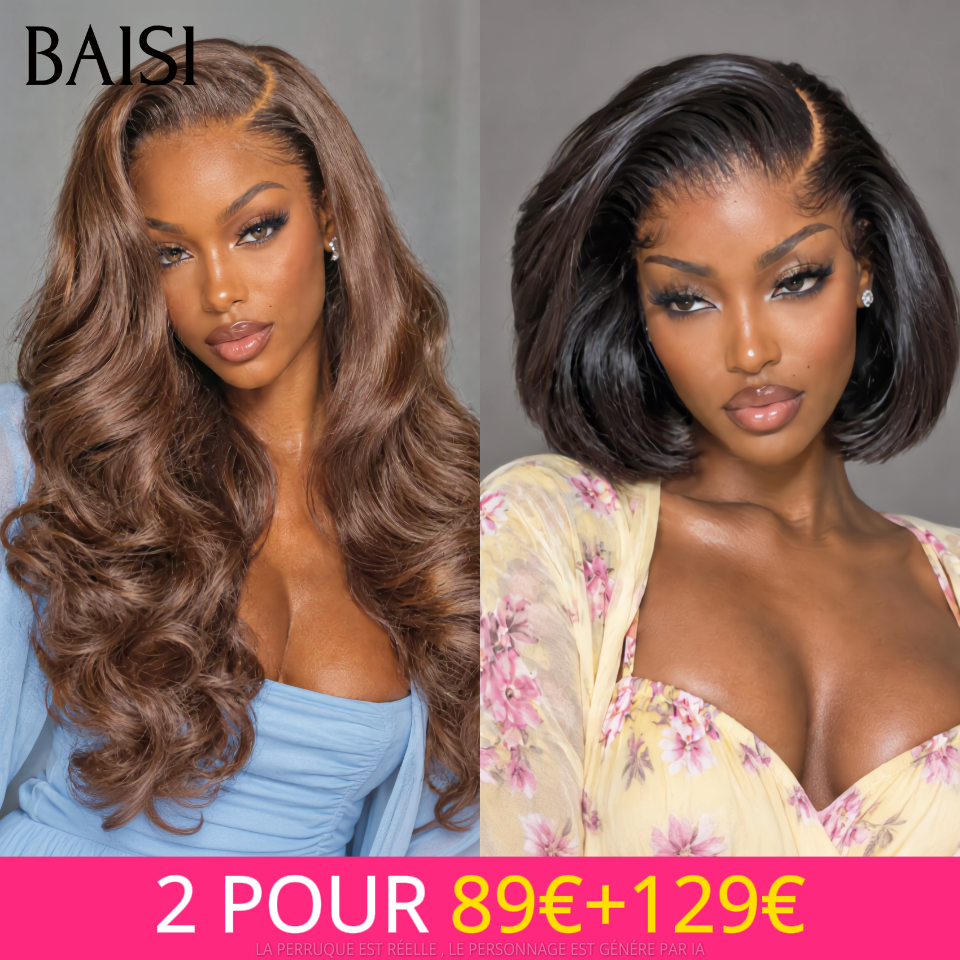BAISI 2 Bonne Qualité 139€ pixie curl ou curly wave 12 pouce ou Bouclée Egg Wave 65€ Moitié Prix en couleur Marron Mixte Miel En 100% Cheveux Humains