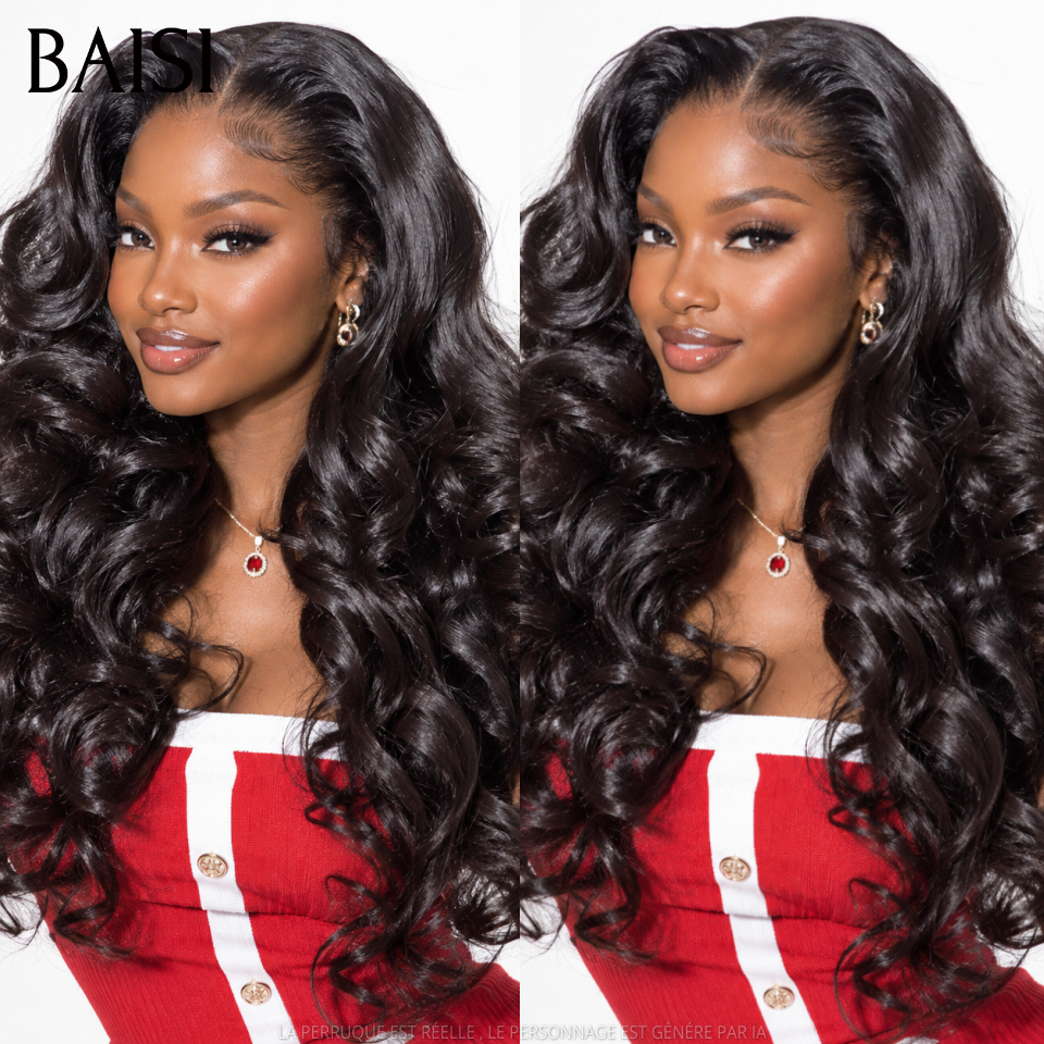BAISI Achetez 1 +1 Gratuite = 199€ Réduction avec code promo lace closure 22 pouces body wace et lisse en 100% vrais cheveux humains