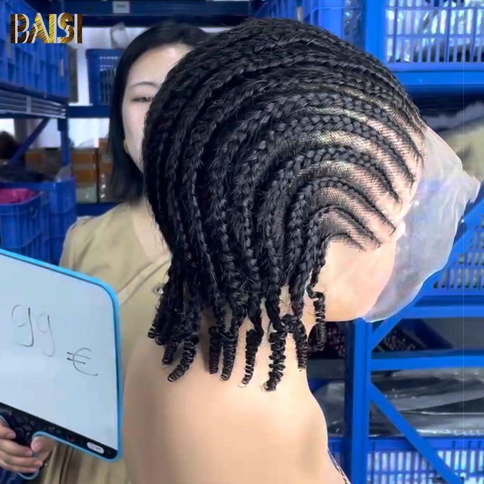 BAISI Achetez 2 perruques minimum au prix d'usine fournisseur NATTES Full lace  EN 100% Cheveux synthétiques (Pas Besoin de Code)