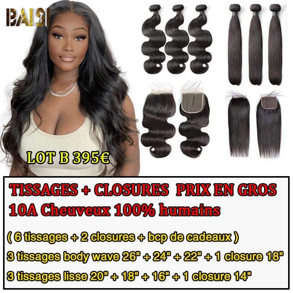 BAISI Tissage Avec Closure Vente En Gros