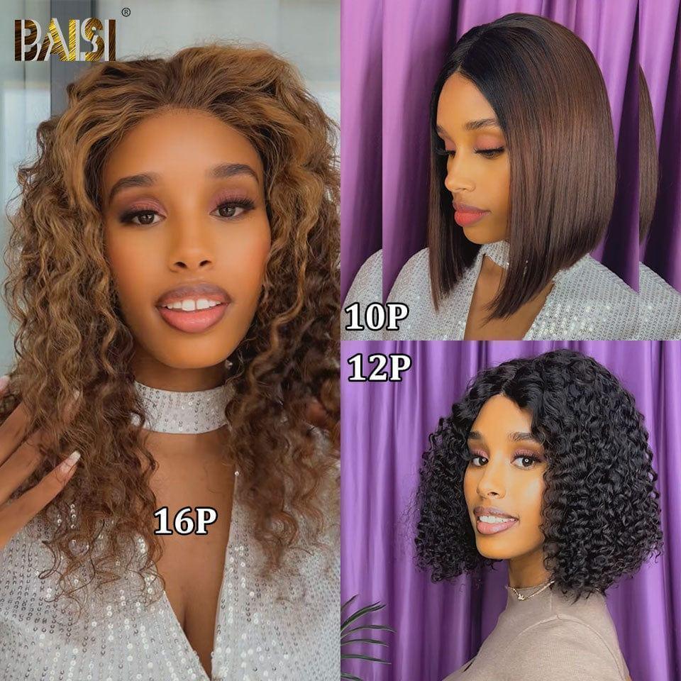 BAISI 3 Perruques 280€ bob lisse et curly en 100% vrais cheveux humains Code: VIP100