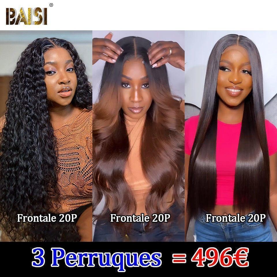 BAISI flash sale 3 wigs €496 in 100% human hair Code: FR20