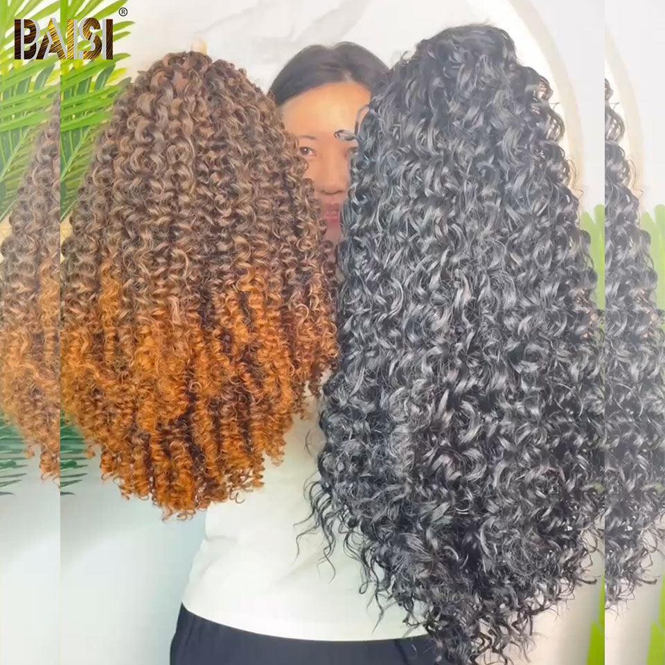 BAISI Lot De 3 Perruques 79€ prix Abordable sans colle sans lace facile à porter cheveux Synthetique