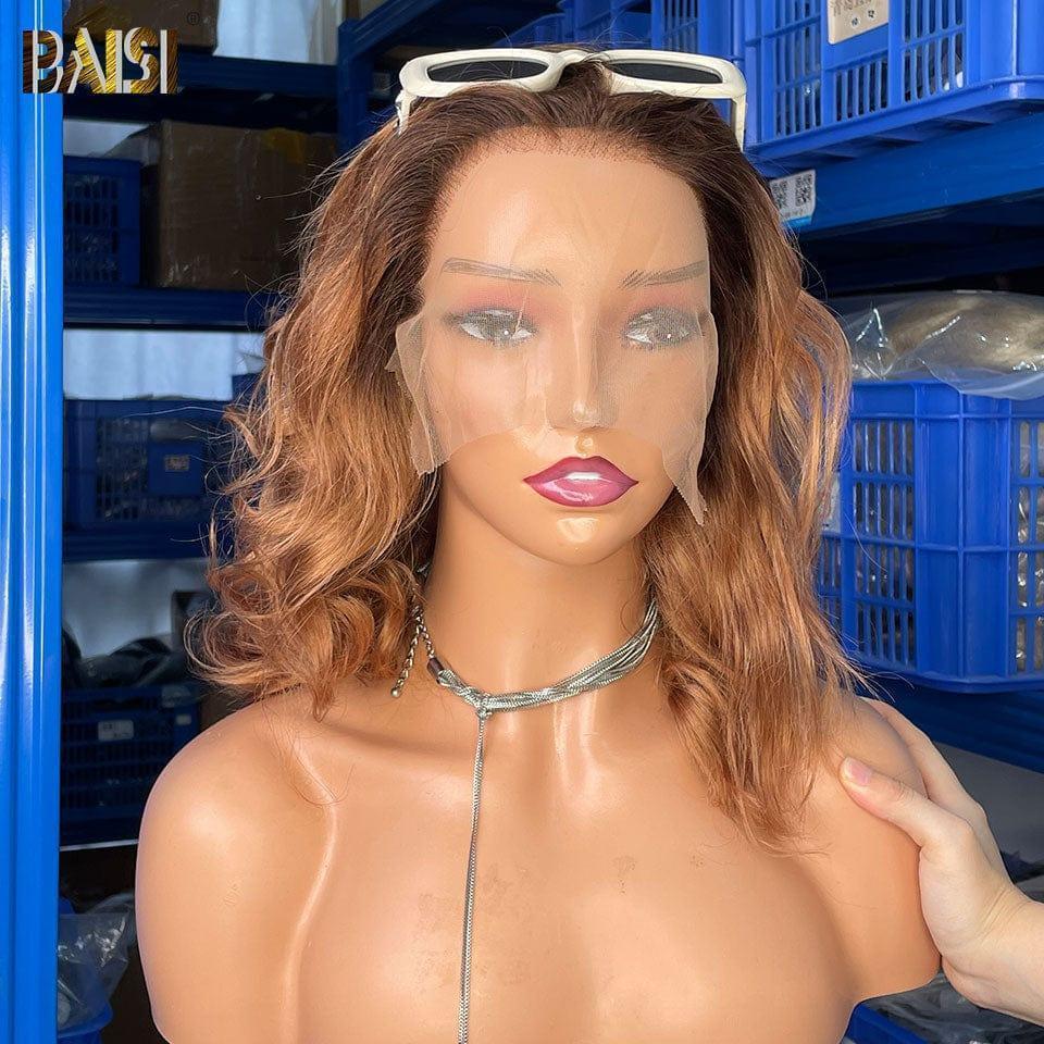 BAISI 13x4 Peruca Frontal cachos grandes 12 polegadas 4 Cores Vietnam Cabelo 300% densidade mais de 20 anos de uso FR20