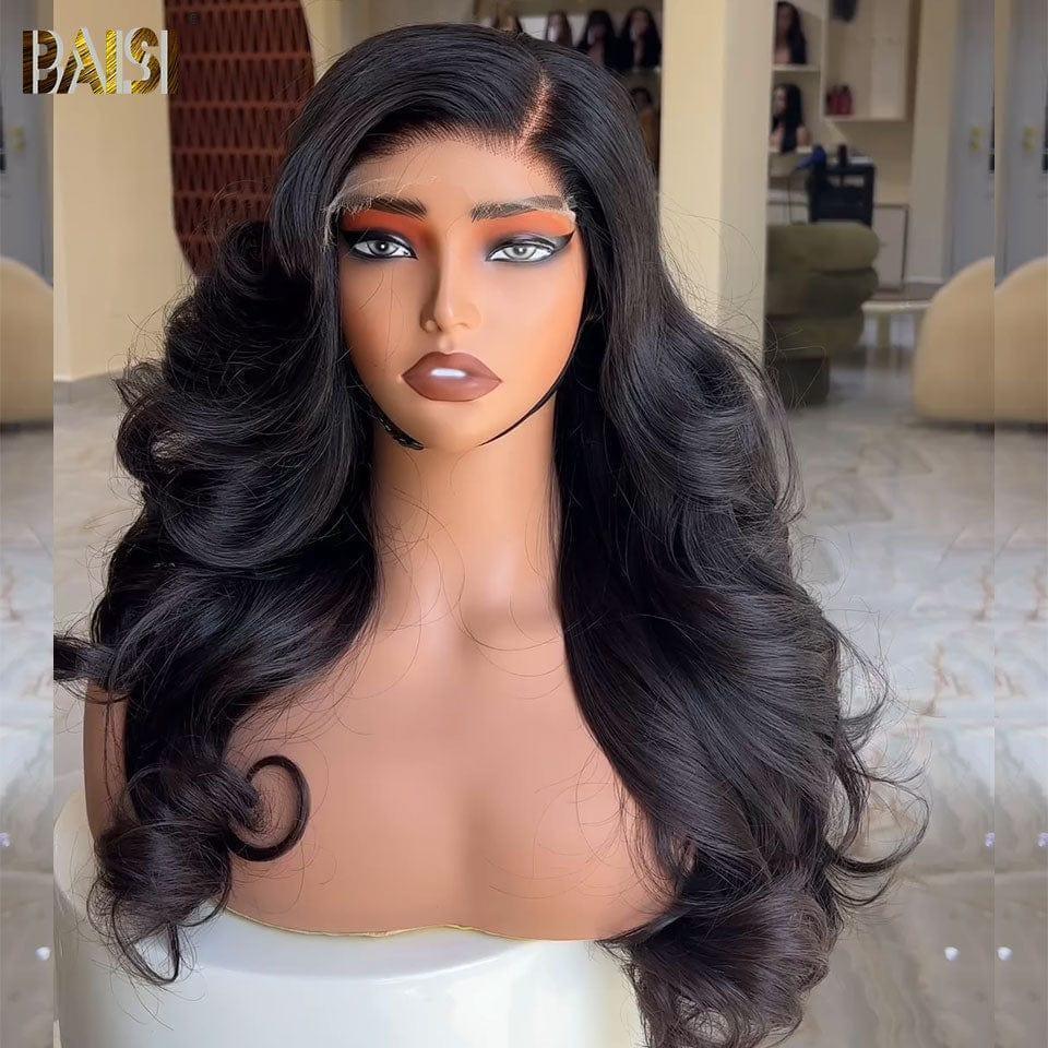 BAISI Achetez 2 perruques minimum au prix d'usine fournisseur 4x4 closure perruque Body Wave en 100% cheveux humains en cheveux indians brésiliens (Pas Besoin de Code)