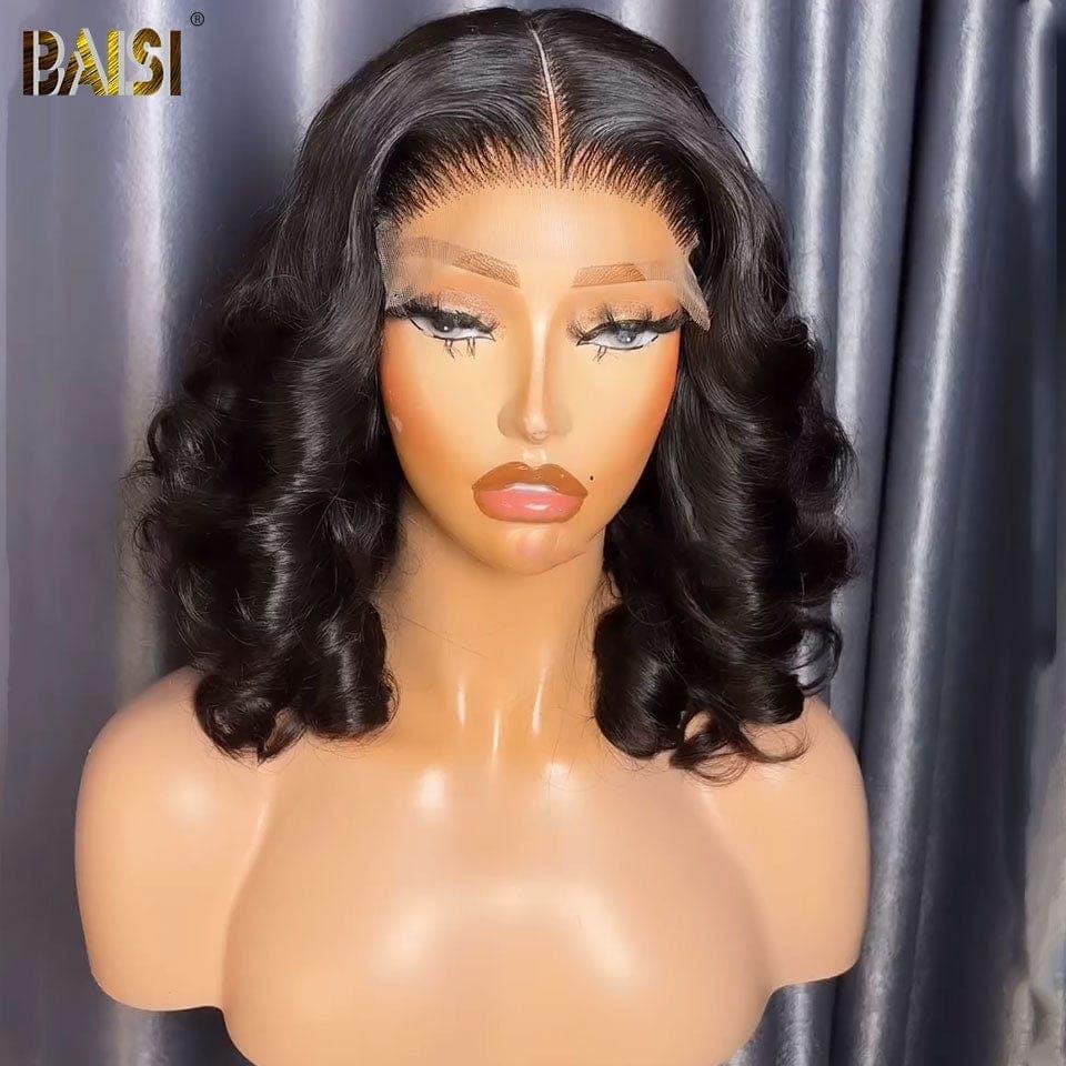 BAISI Sale 100 % Haarausfall 4X4 Bob Body Wave Perücke 84 € in 100 % Echthaar Code: BS65