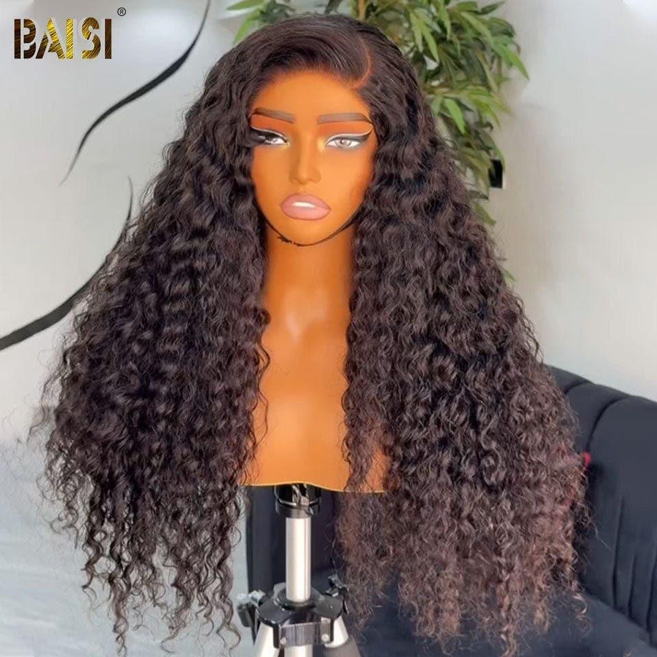 BAISI Achetez 2 perruques minimum au prix d'usine fournisseur 4x4  perruque Natural Wave Pré-plucked Pas Besoin de Colle en 100% Raw Hair Lace déjà couper(Pas Besoin de Code)