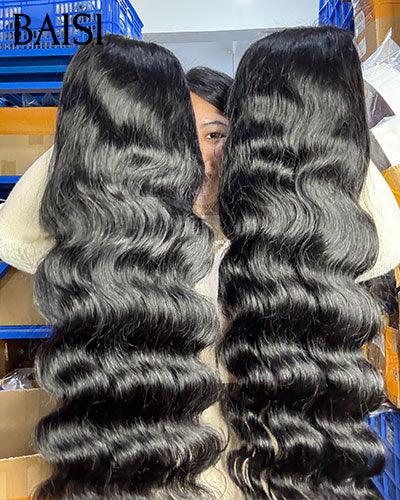 BAISI 13x4 lace frontal  18 pouces body wave 145€ en couluer 1BT33# ou 4X4 perruque Body wave 24 Pouce 149€ en France TVA 0€ 48H arrivé en 100% cheveux humains
