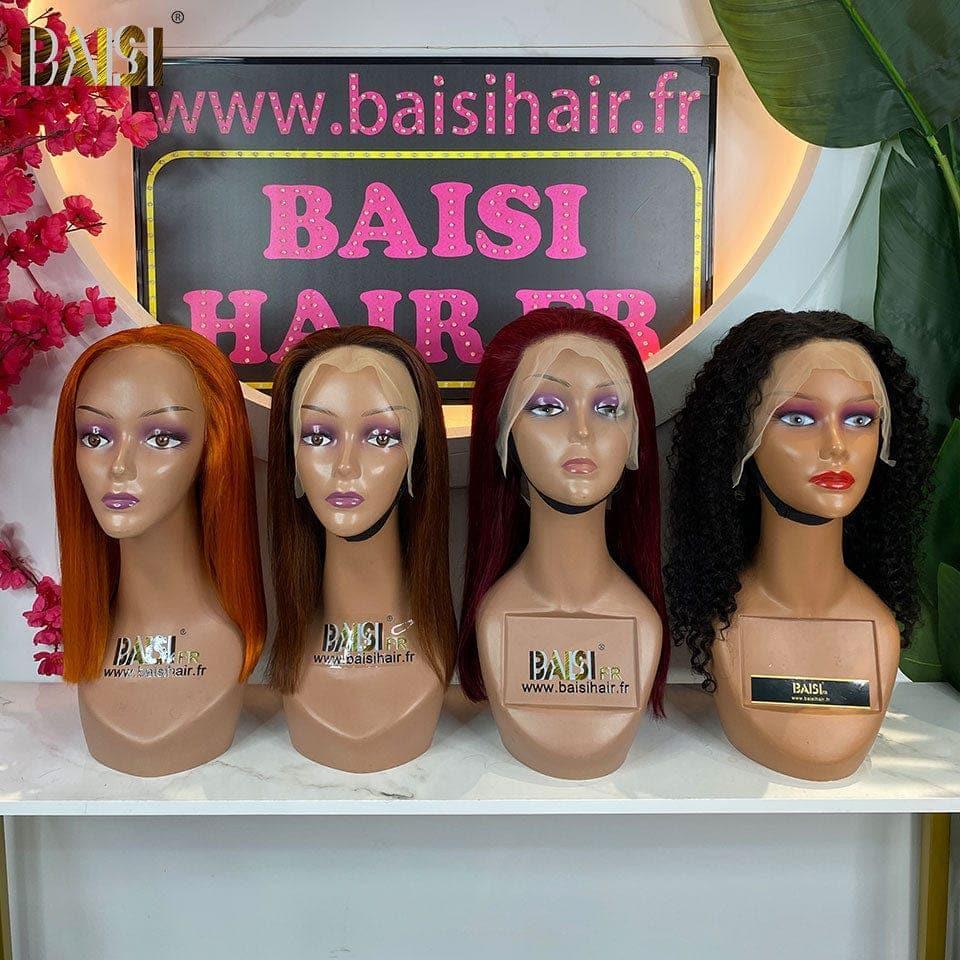 BAISI 4 Wigs in FRANCE €300 Promotional PRICE in 100% real human hair, Code: FR20