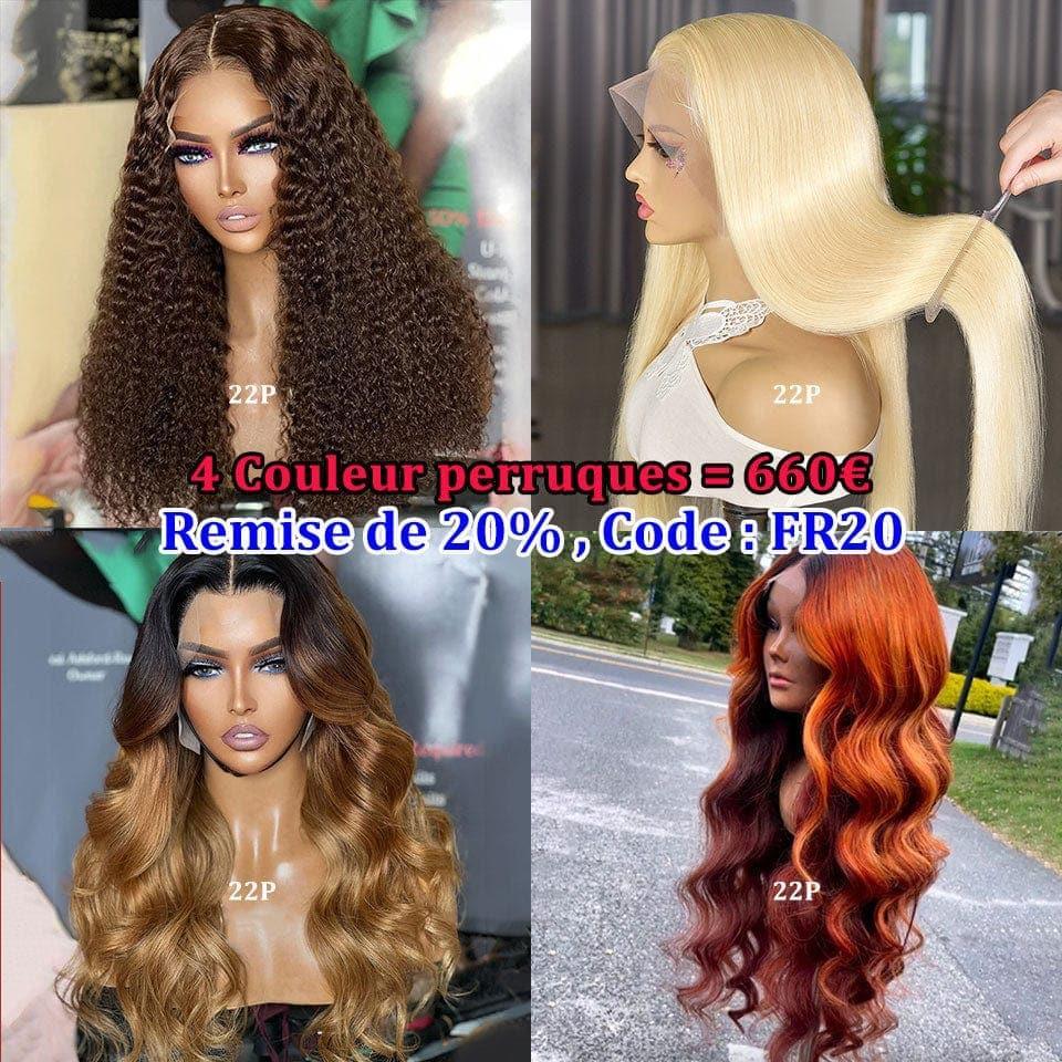 BAISI 4 Color wigs €660 in 100% human hair Code: FR20