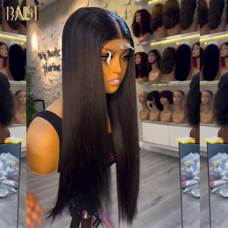 BAISI BLACK FRIDAY PROMO 4x4 Closure Human Hair Wig For Black Women