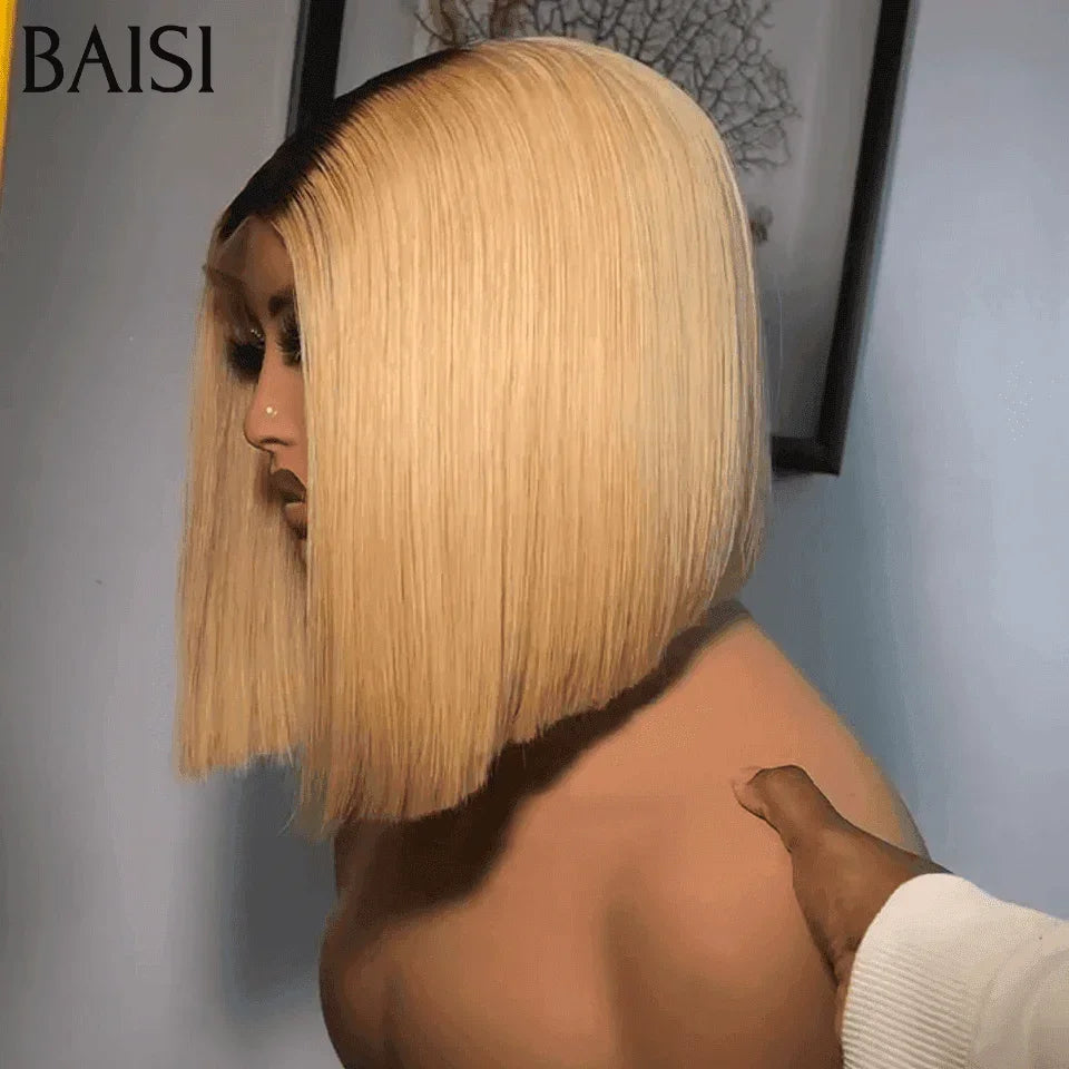 BAISI 100% Vietnam Hair SDD BONE STRAIGHT 2x6 Lace Perruque Lisse #4T#613 Blonde 89€ En 100% Cheveux Humains