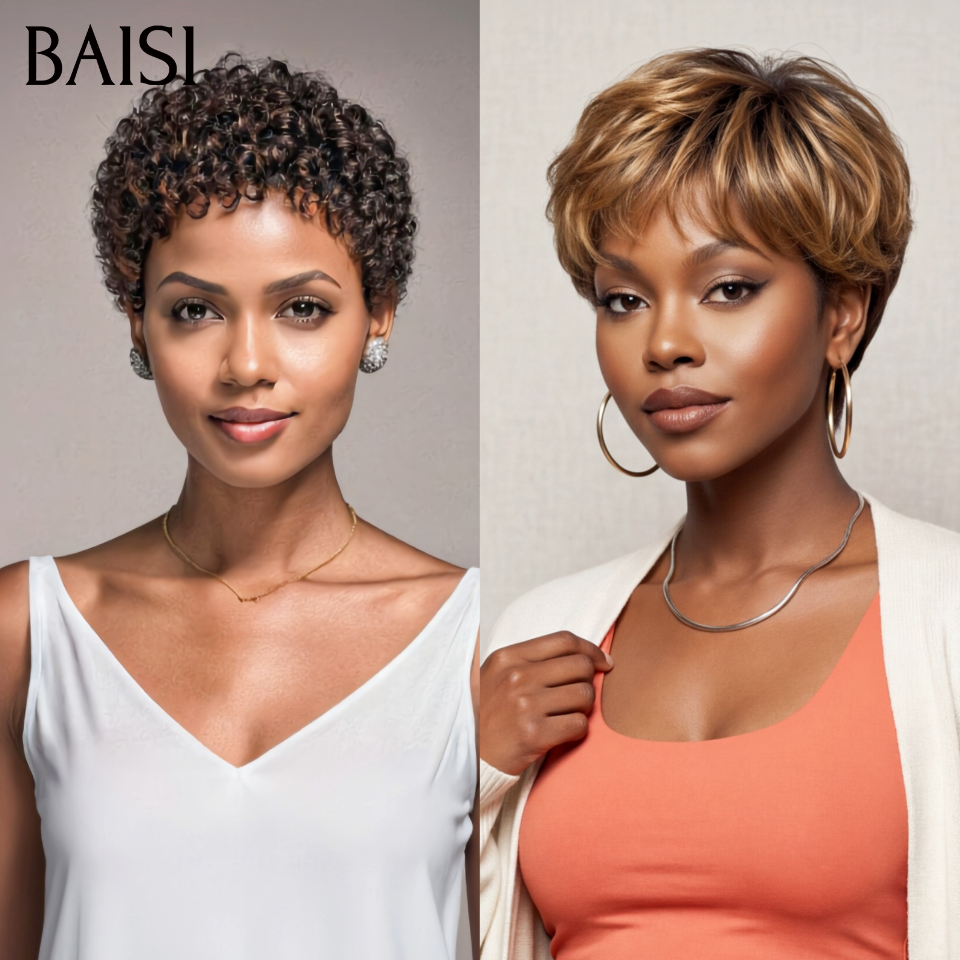 BAISI 2 Perruques Sans Colle 75€ Lisse et afro ou 12 Perruques en FRANCE 1200€ PRIX en promo en 100% vrais cheveux humains