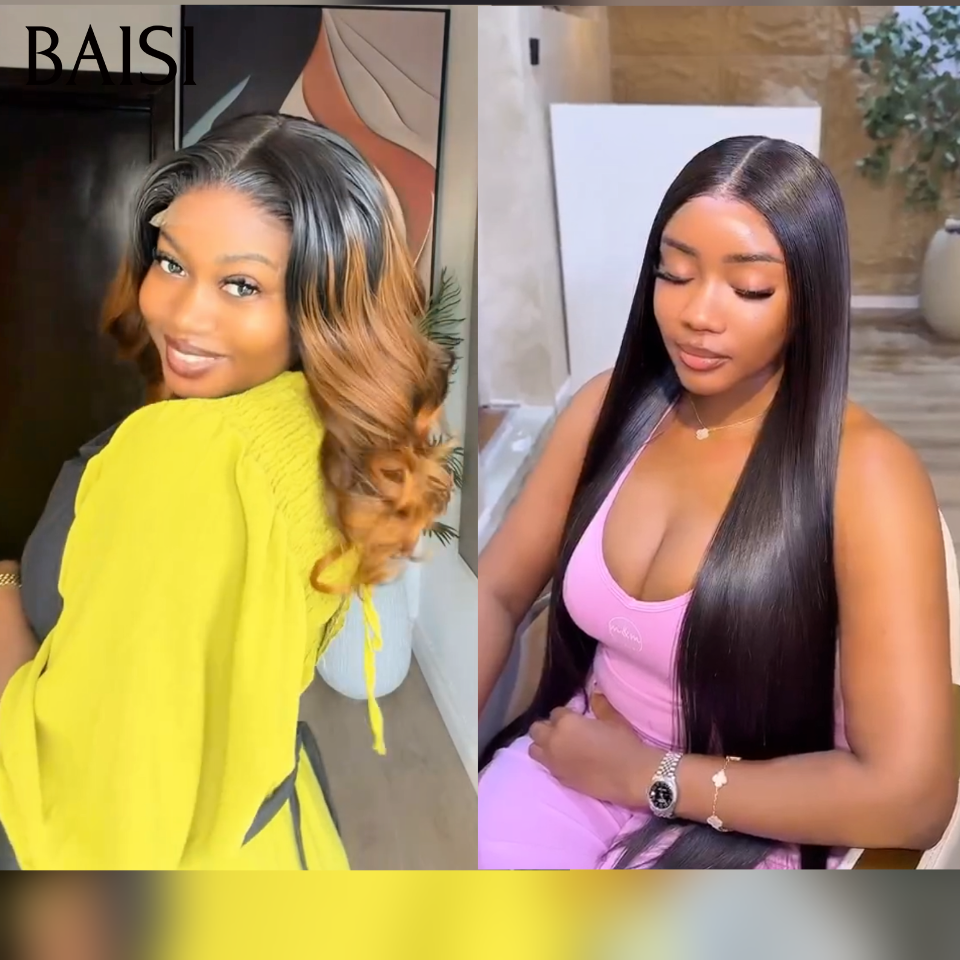 BAISI Promotion Achetez 14 pouce + 32 pouce Gratuite = 99€  facile à porter en Blended human hair en 100% Humain hair