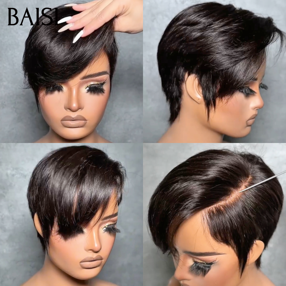 Grande Promo 13×4 lace frontale Perruques  arrivage pixie avec 68€  En 100% Vrais Cheveux Humains