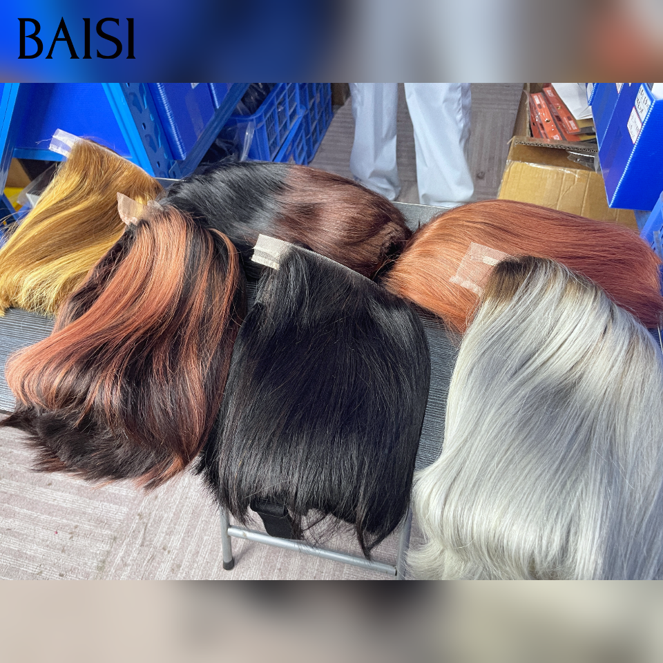BAISI Perruque Lisse DE luxe Bob 2x6 Lace SDD BONE Straight 100% Vietname Hair Différentes couleurs En 100% Vrais Cheveux Humains
