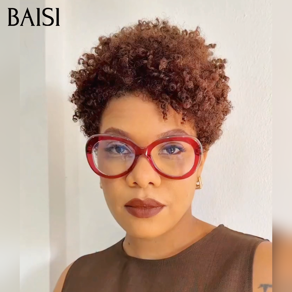 BAISI OFFER FLASH Perruque afro curly wave en Couleur marron 4# 49€  en 100% Cheveux Humains  FR40