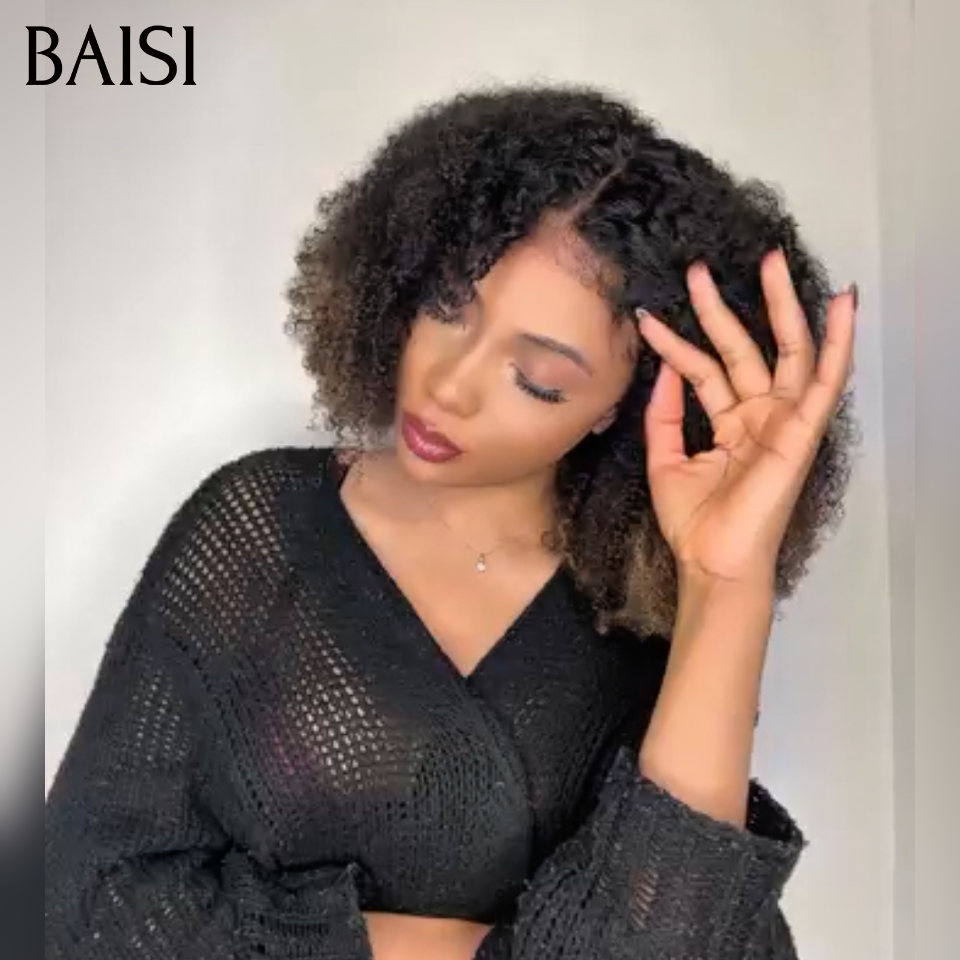 BAISI PROMO Perruque sans lace sans colle curly Wave avec Frange en 1BT27 59€ en 2*6 lace frontal Vietnam Hair 169€   en 100% vrais cheveux humains
