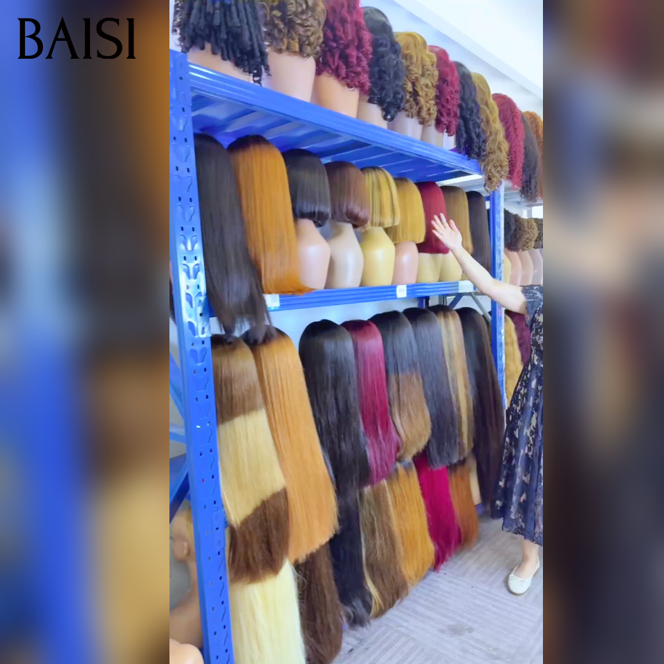 BAISI Fournisseur grossiste 10 perruques 150€ (32p+24p+14p+10p)différentes couleurs promotion valise aujourd'hui stock pas bcp blended humains hair sans retour