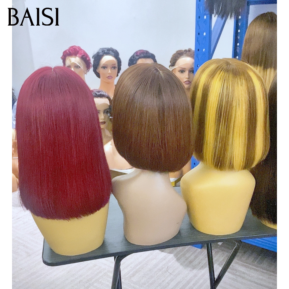 BAISI Prix d'usine 10 perruques 150€ (6 longues lisses 32p et 24p  + 4 courtes 10p et 14p ) couleurs facile à revendre soldes blended humains hair sans retour