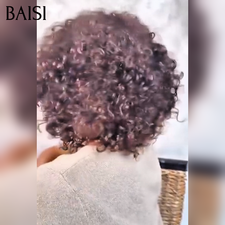 BAISI PERRUQUE 1BT4# water wave avec FRANGE 6 pouces 50€ ou 12 pouces 79€ FABRIQUÉ À LA MACHINE