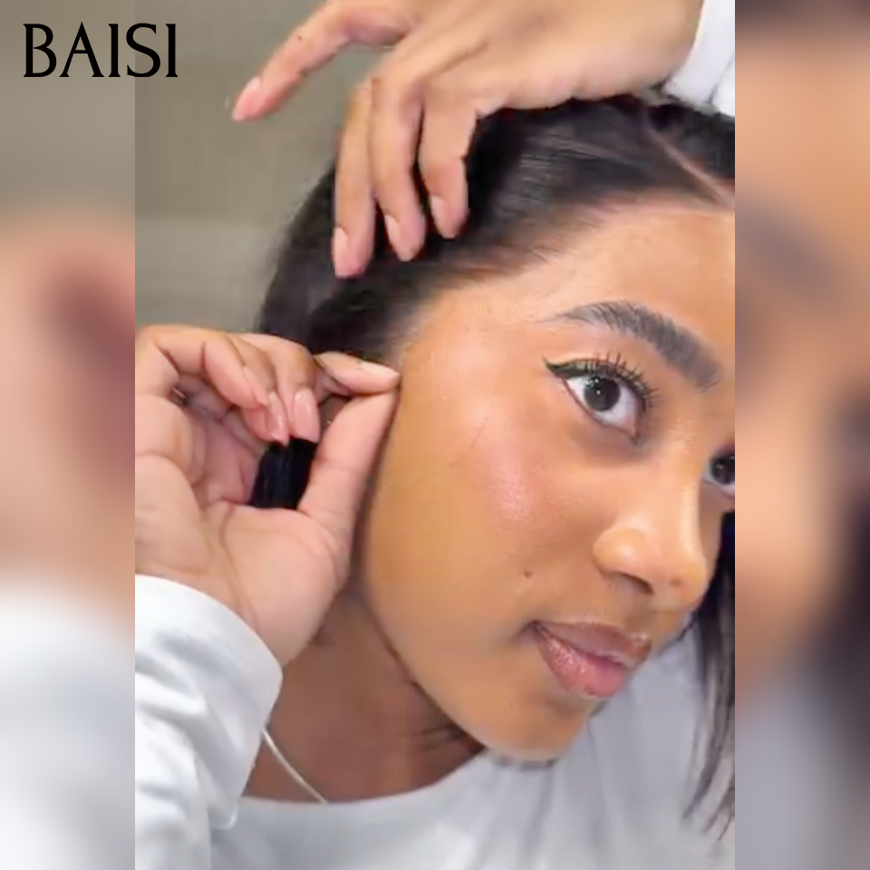 BAISI 4x4 lace frontal Perruques  couleur noir ou couleurs mixte 1B#30#27# wave 200% volume en 100% Cheveux humain