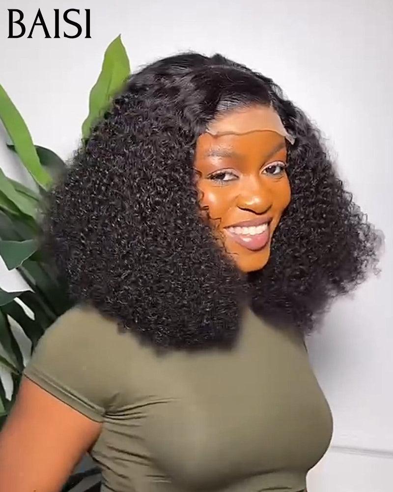 BAISI Achetez 2 perruques minimum au prix d'usine fournisseur perruque CURLY OU afro curl avec frange en couleur orange en 100% vrais cheveux humains