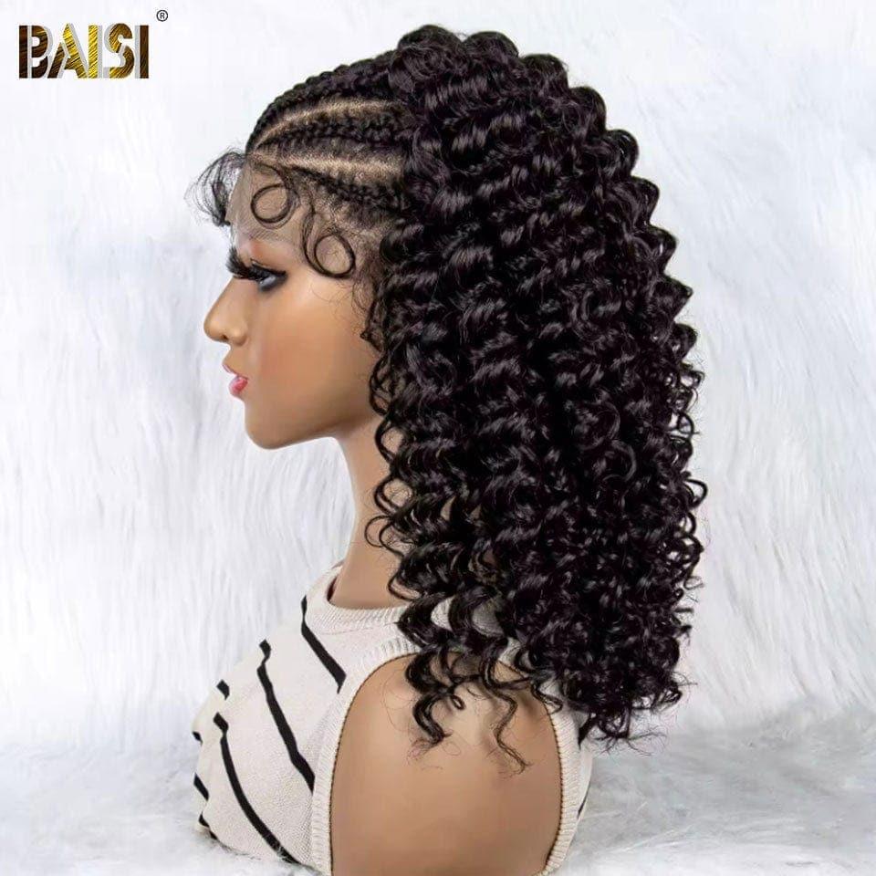BAISI Petite natte frisé full lace avec baby hair synthétic hair