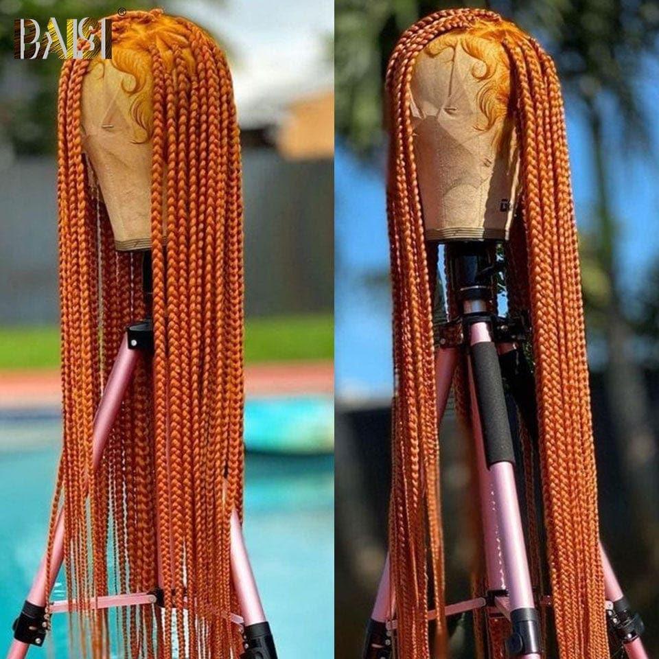 BAISI Parrucche piene in pizzo trecce # 350 capelli sintetici alla moda su due lati e due colori