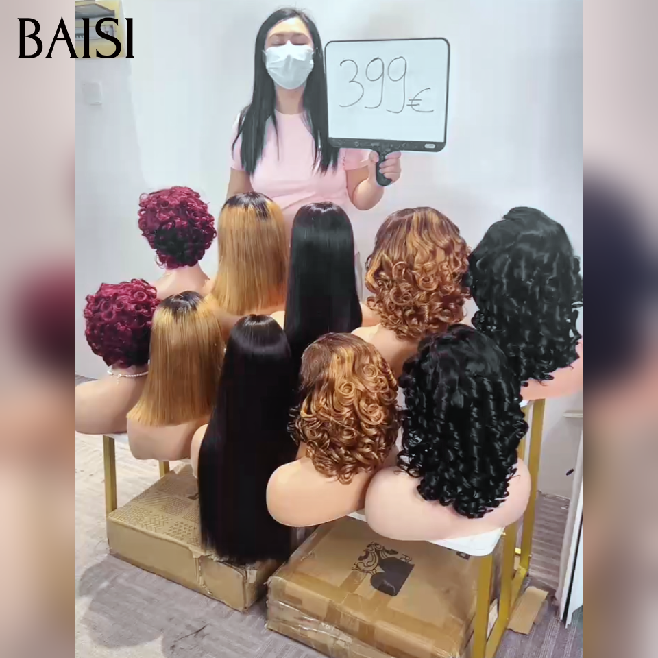 BAISI vente flash 5 Perruques 399€ en France Lisse et egg wave Moitié Prix 100%  human hair