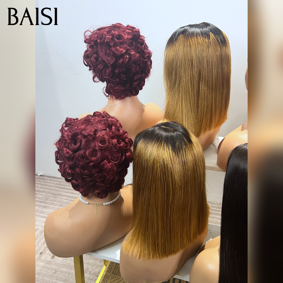 BAISI vente flash 5 Perruques 399€ en France Lisse et egg wave Moitié Prix 100%  human hair