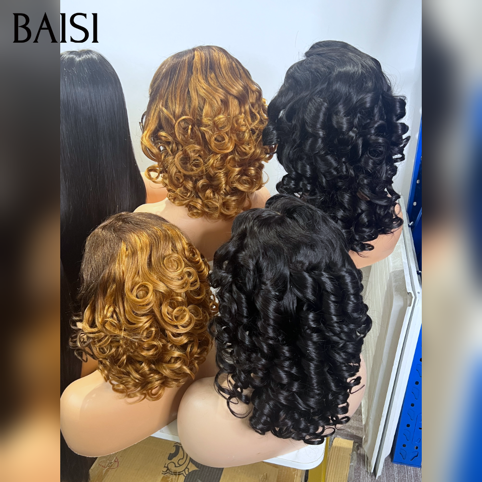 BAISI vente flash 5 Perruques 399€ en France Lisse et egg wave Moitié Prix 100%  human hair
