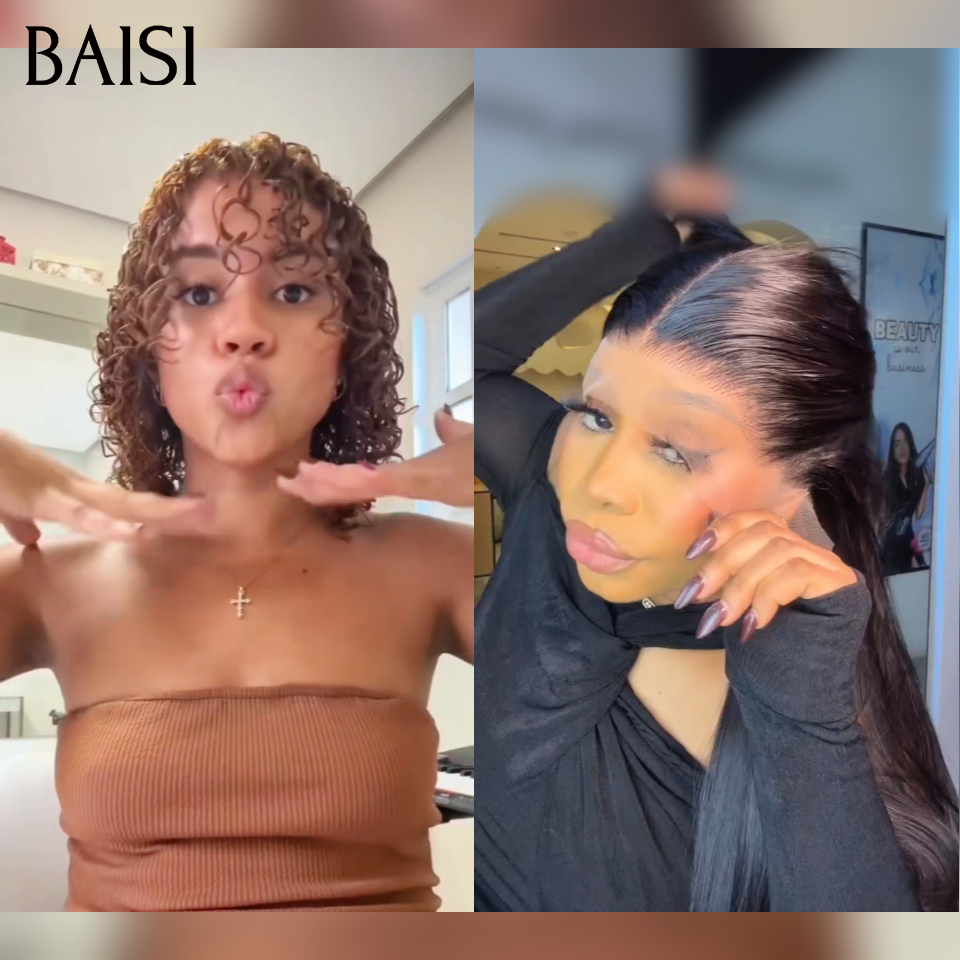 BAISI vente flash 1 noir +1 couleur = 145€ Lisse et curly wave Moitié Prix 100% cheveux humains MP50