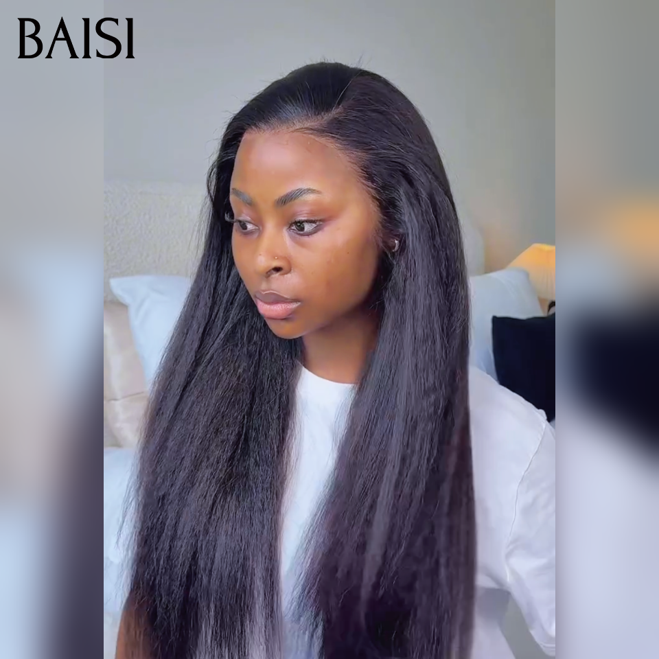 BAISI  Perruques Combien de pouce?  kinky straight NOIR en 100% vrais cheveux humains for black women