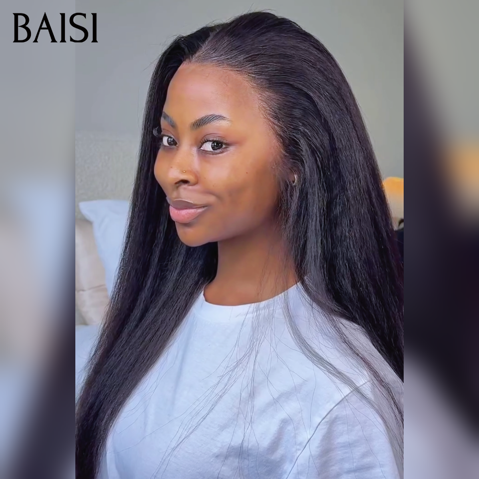 BAISI  Perruques Combien de pouce?  kinky straight NOIR en 100% vrais cheveux humains for black women
