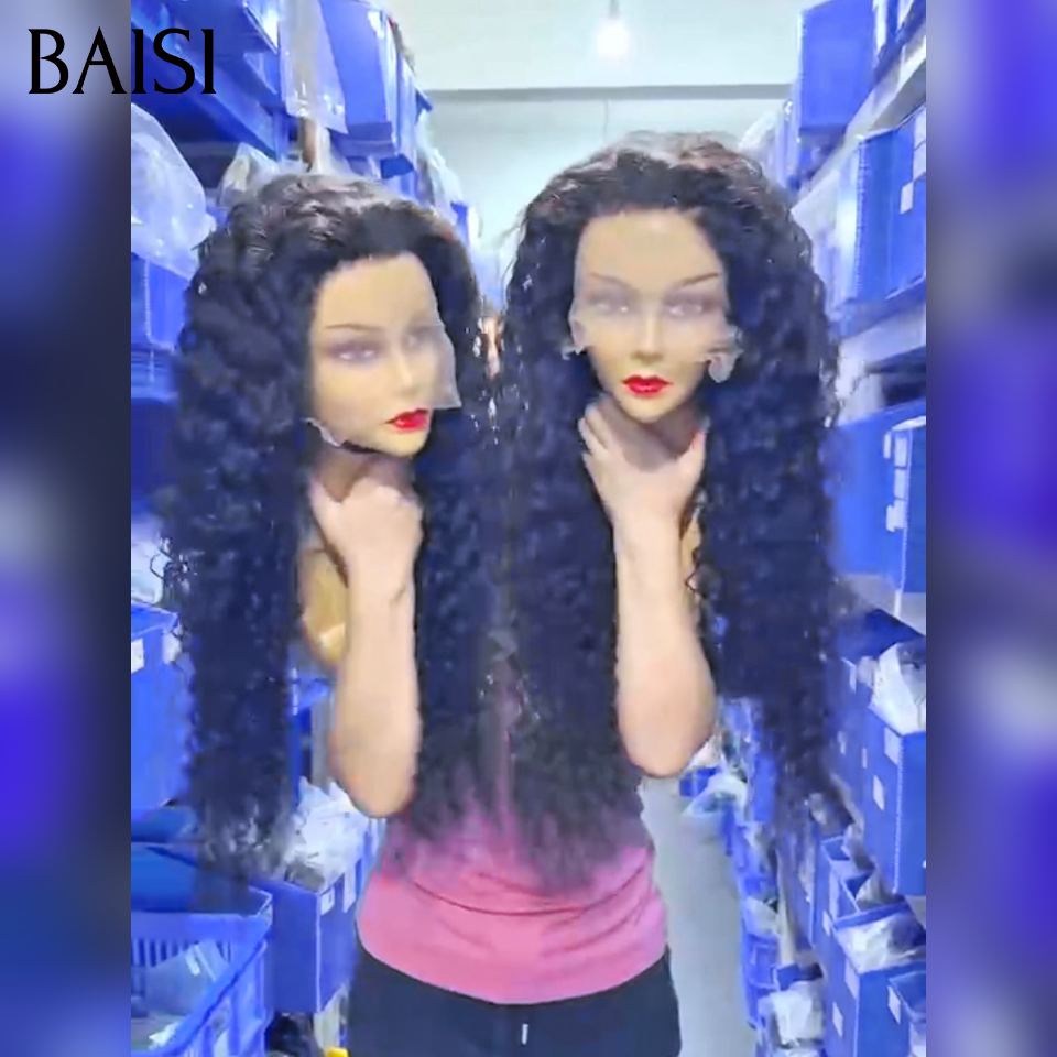 BAISI Perruque  deep wave 24 pouces 149€ en  noir en 100% Cheveux Humains